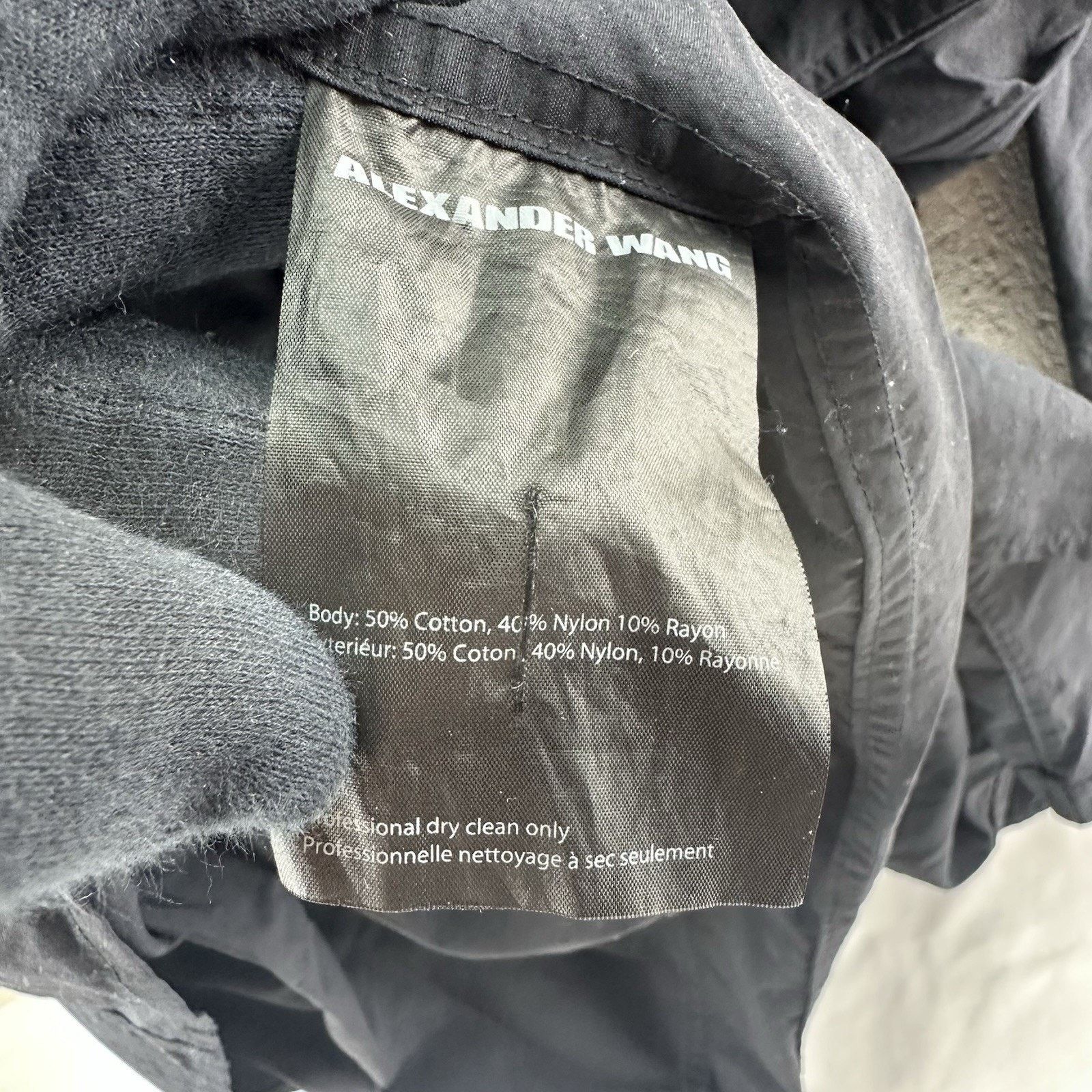 Alexander Wang Alexander wang Elongated Black Cotton Blend Shirt Sz L 26x37 Size US L / EU 52-54 / 3 - 13 Thumbnail