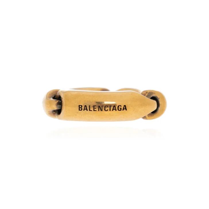 Balenciaga o1mt1gz0125 Size: 52 / Solid 2.0 Ring in Gold Size ONE SIZE - 1 Thumbnail
