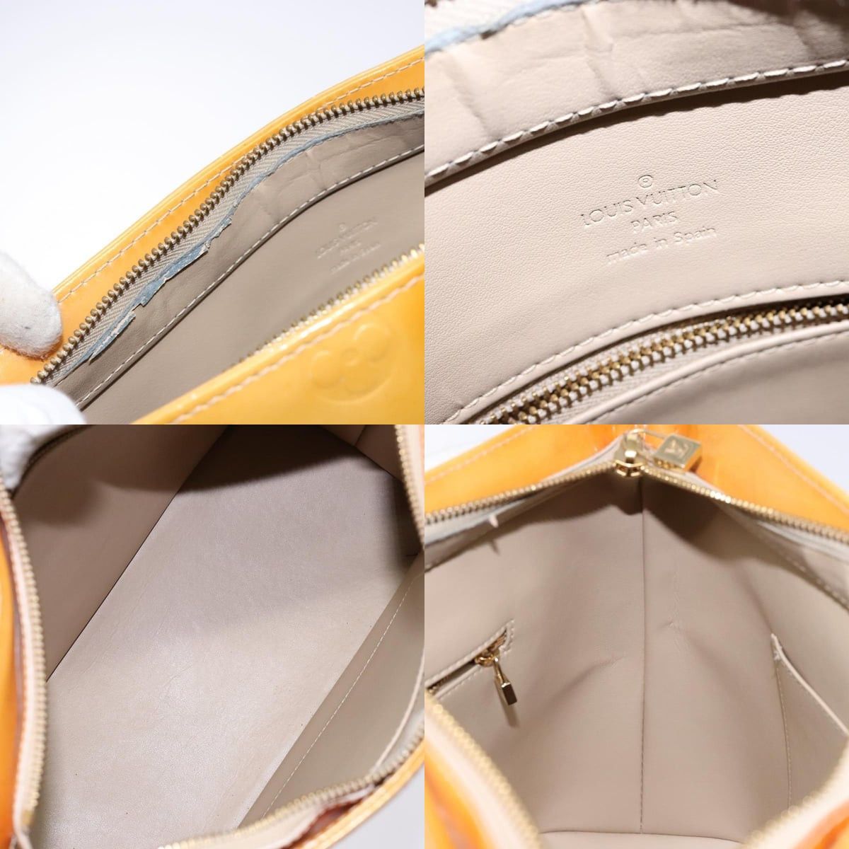 Louis Vuitton LOUIS VUITTON Monogram Vernis Houston Hand Bag Beige M91004 Size ONE SIZE - 12 Thumbnail