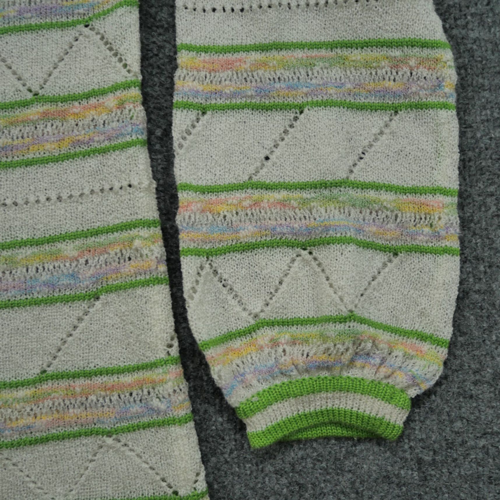 Vintage VINTAGE Banff Sweater Cardigan Womens M Green White Gianni Ferri 70s Size M / US 6-8 / IT 42-44 - 3 Thumbnail