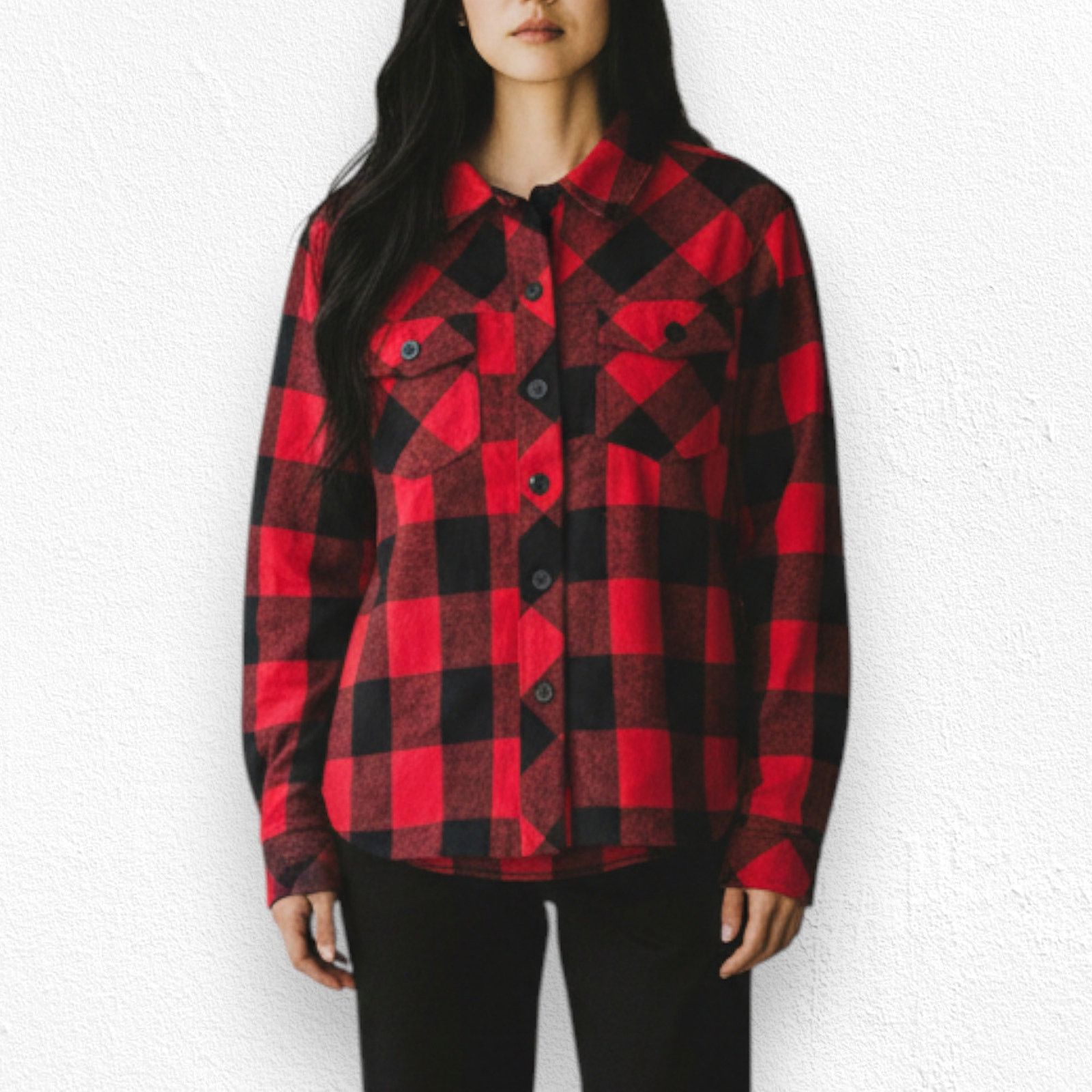 Sanctuary Sanctuary Red Black Plaid Flannel Shacket Size Medium Size M / US 6-8 / IT 42-44 - 3 Thumbnail