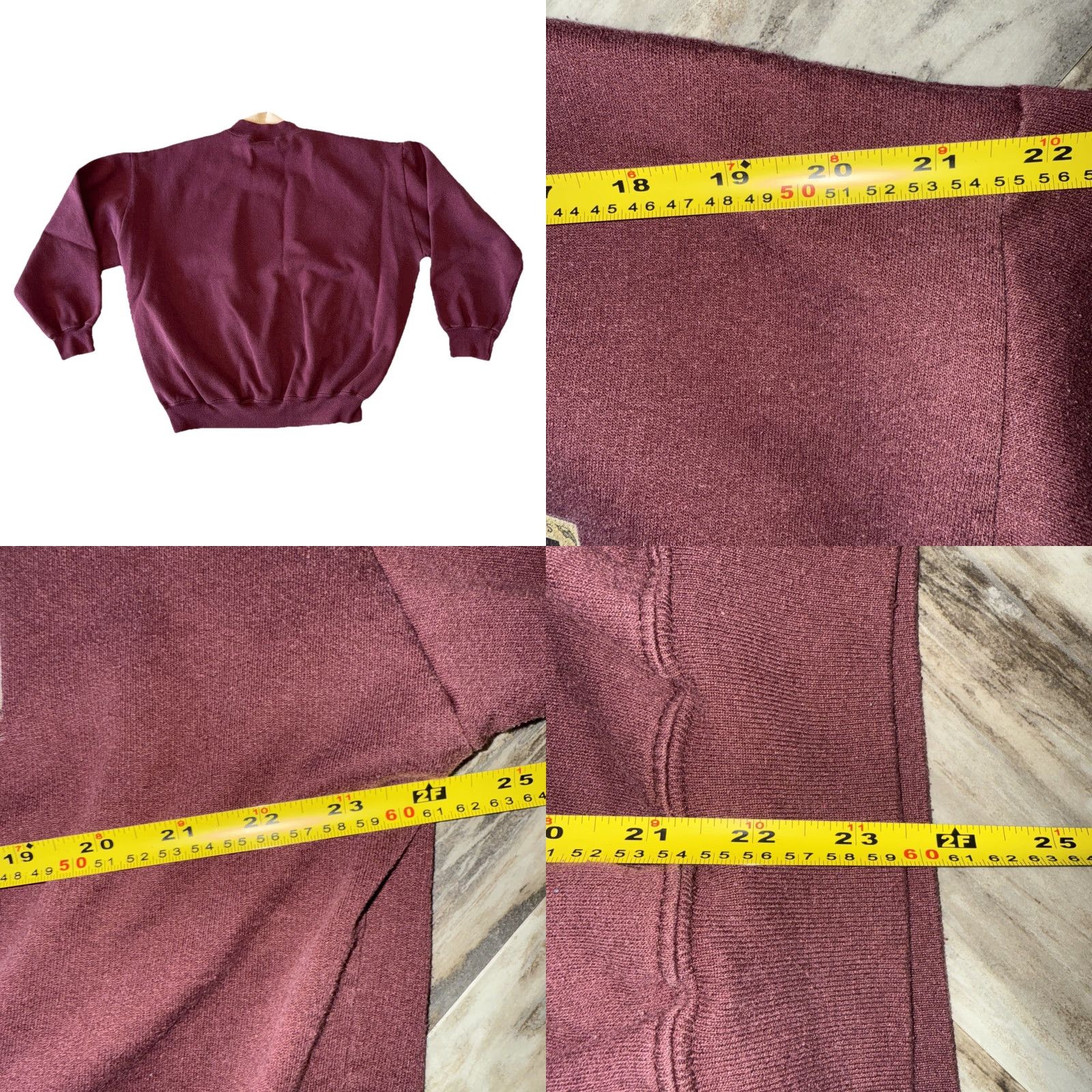 Vintage VINTAGE Ginnis Girls Maroon Sweatshirt Women's XL Leaf Pullover 90s US Stain Size XL / US 12-14 / IT 48-50 - 8 Thumbnail
