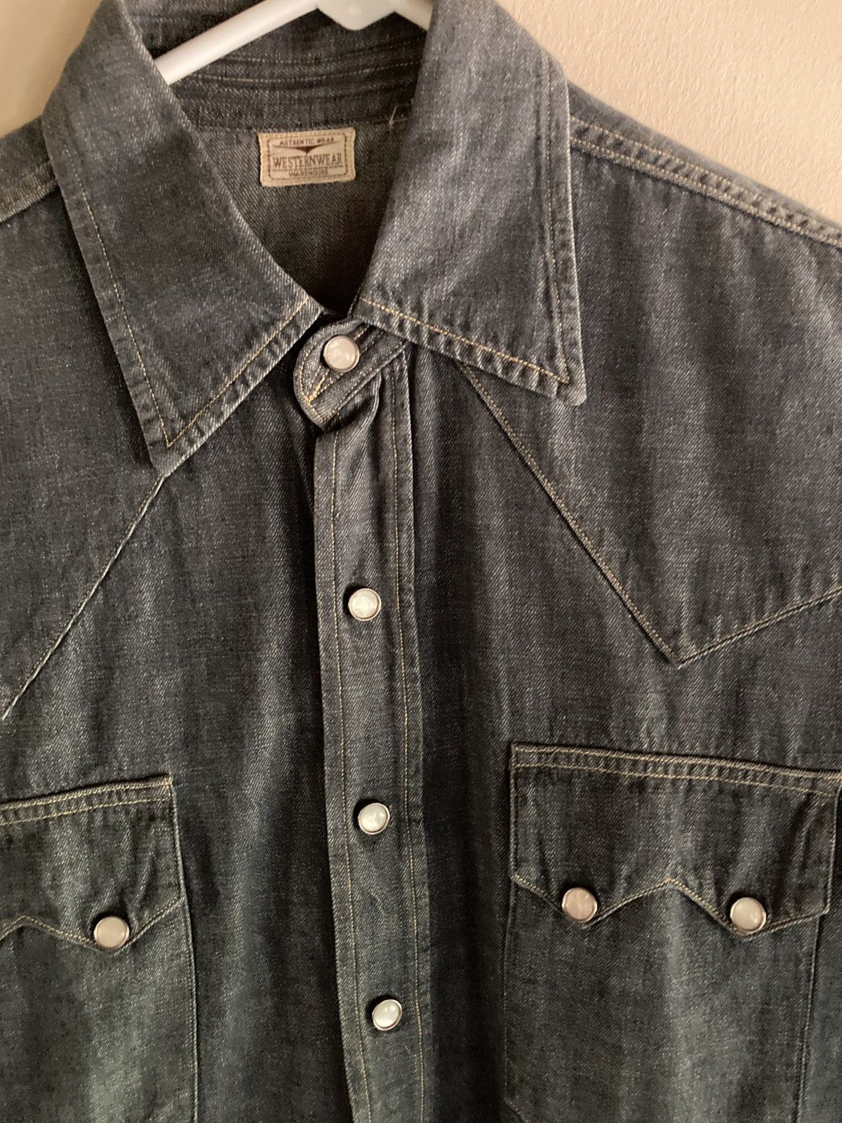Warehouse & Co. Warehouse & Co Sawtooth Denim Western Shirt Size US M / EU 48-50 / 2 - 3 Thumbnail