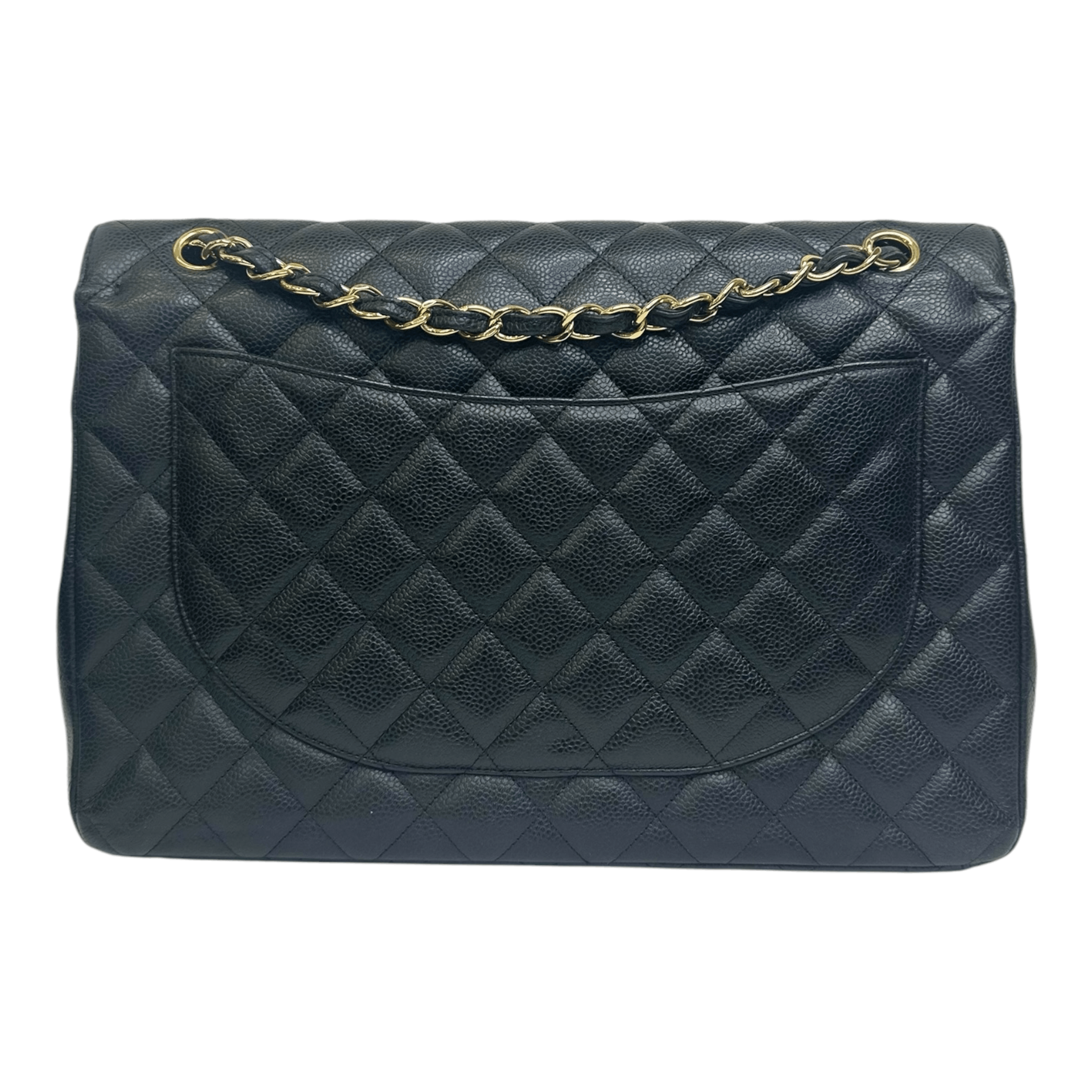 Chanel Chanel Maxi Caviar Double Flap Black/Gold Size ONE SIZE - 3 Thumbnail