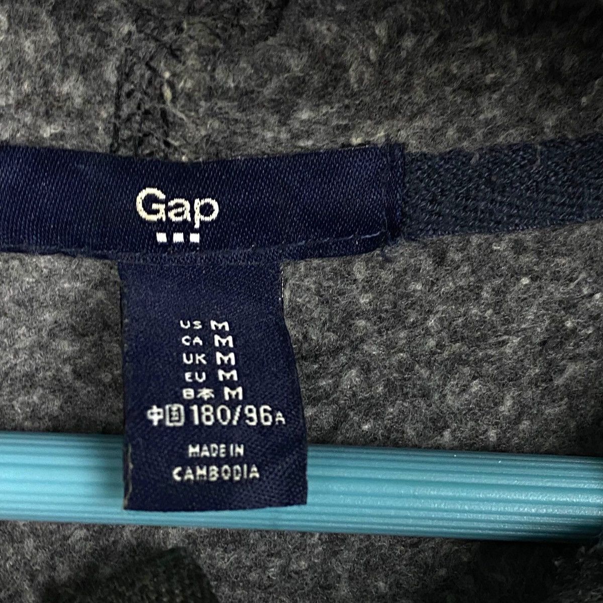 Gap × Vintage Vintage GAP Full Zip Hoodie Dark Gray Size L Size US L / EU 52-54 / 3 - 5 Thumbnail
