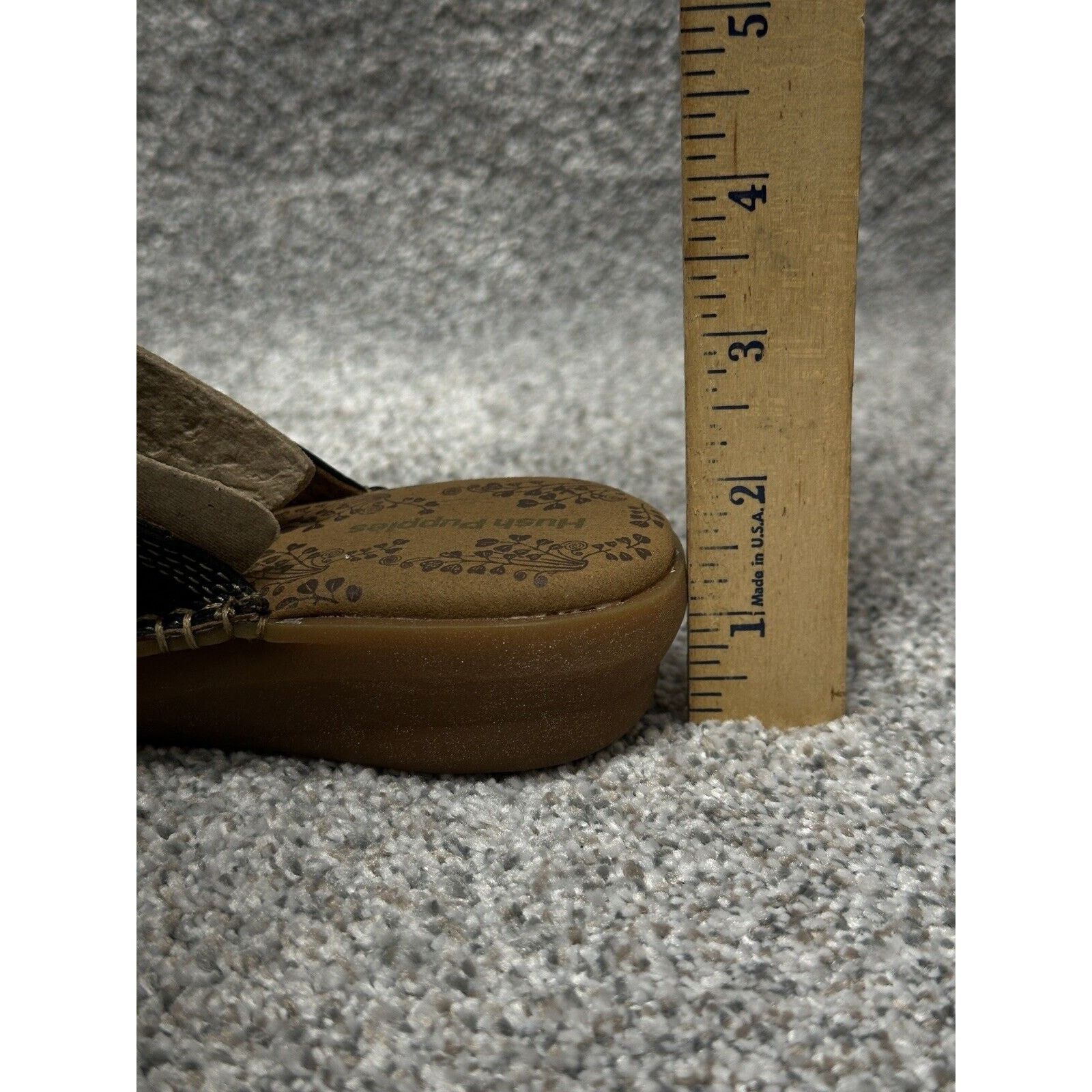 Hush Puppies Hush Puppies Leather Slides 6 Wide Y2K Chunky Wedge Comfort Size US 6 / IT 36 - 11 Thumbnail