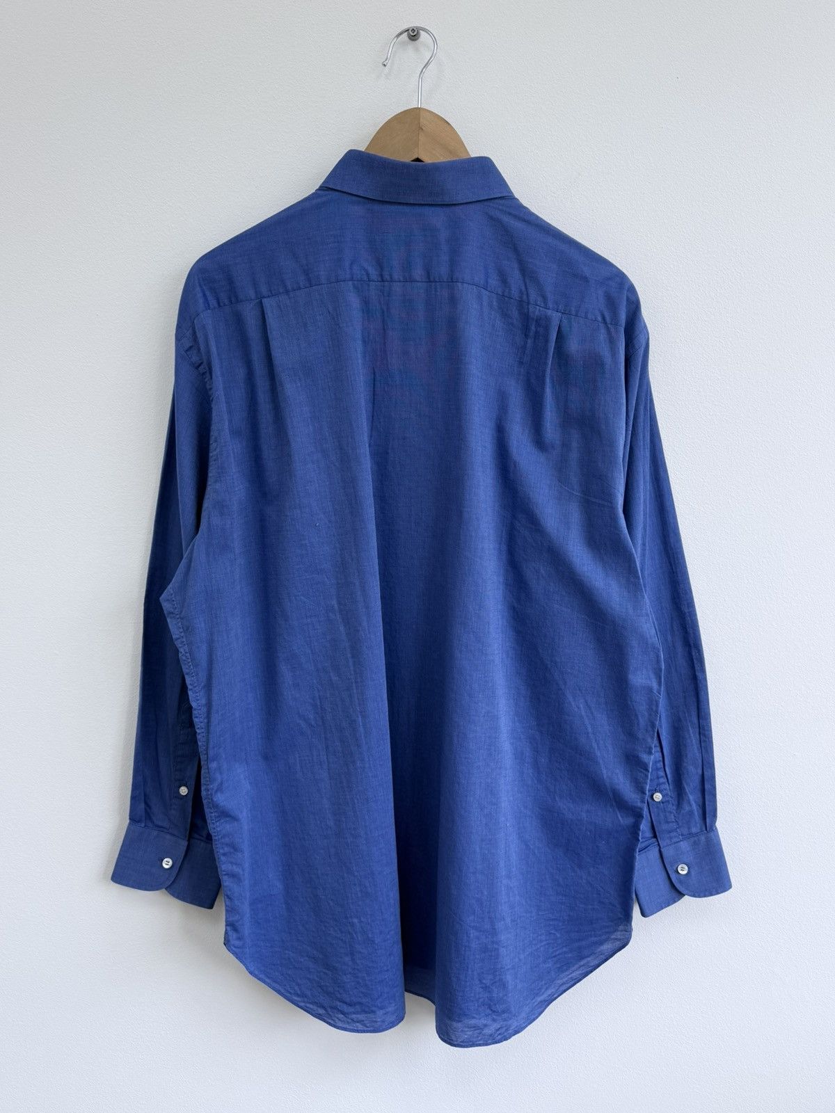 Brioni Brioni Blue Cotton Button Up Shirt Size US XL / EU 56 / 4 - 5 Thumbnail