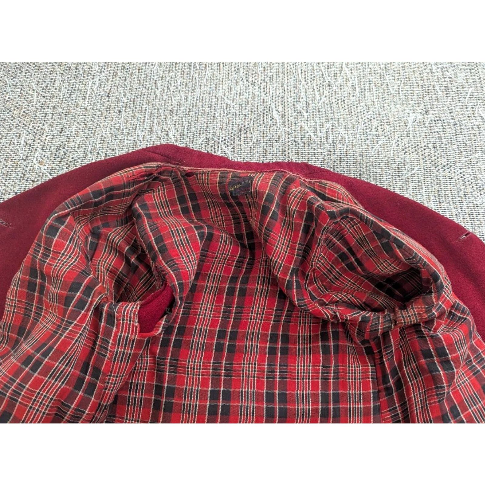 Vintage VINTAGE Soo Woolen Mills jacket Coat Men M Red Boiled Wool 40 1950s Mackinaw Hunting Woolen Mills SOO WOOLEN MILLS jacket Coat 40 Red Mens Size US M / EU 48-50 / 2 - 6 Thumbnail