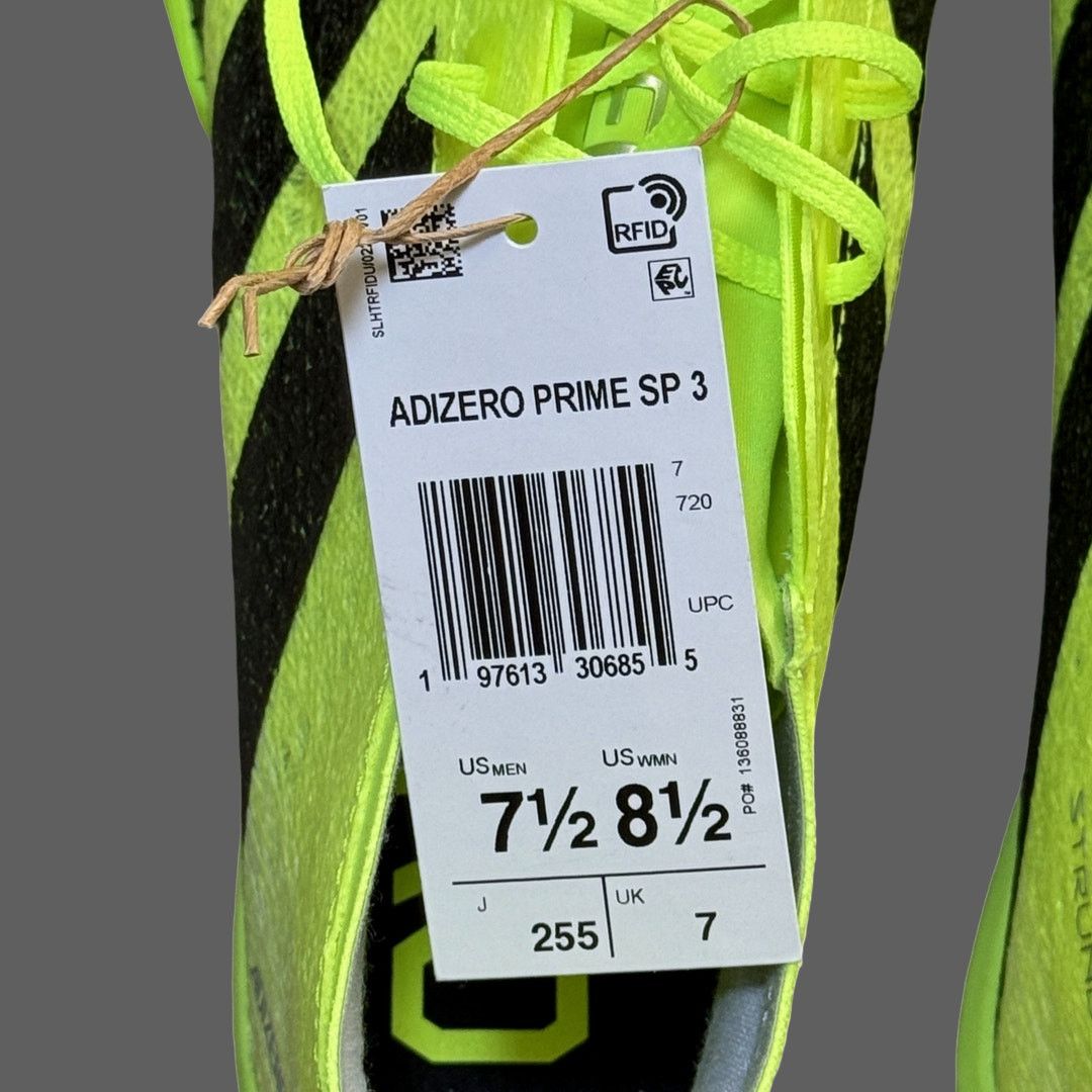 Adidas Adidas Adizero Prime SP 3 Strung Sprint Spikes Sz 7.5 Size US 7.5 / EU 40-41 - 6 Thumbnail