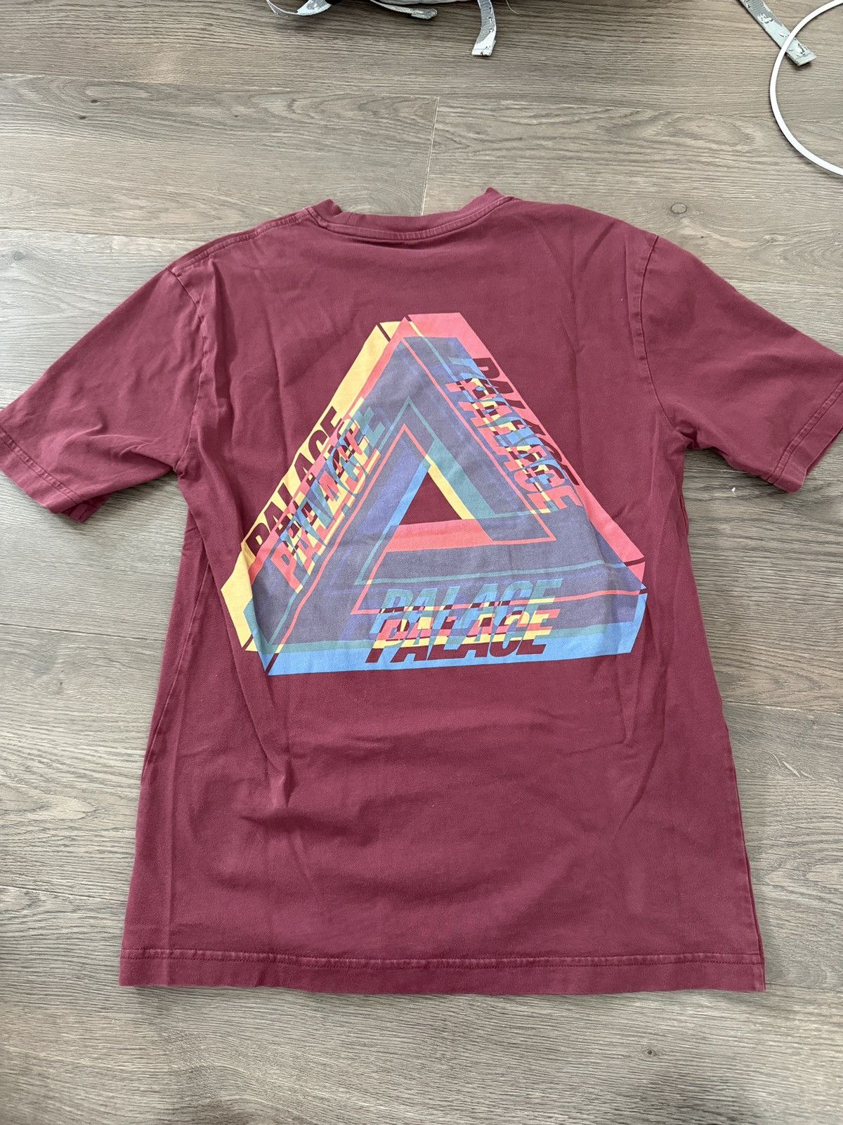 Palace Tri-Ferg Colour Blur T-Shirt Maroon Tops