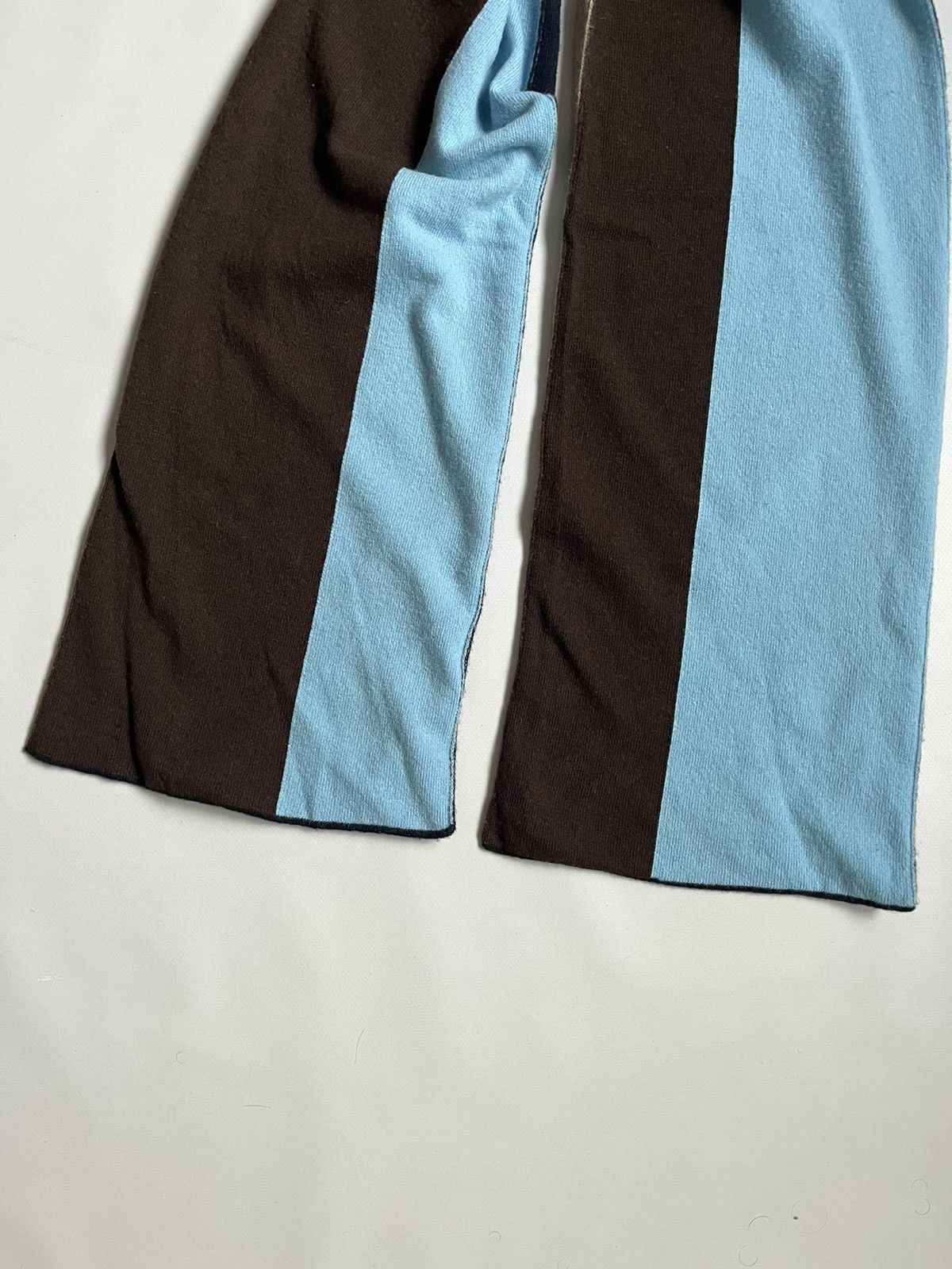 Drake's DRAKE`S LONDON Unisex Scotland Lambswool Blue Brown Scarf Size ONE SIZE - 3 Thumbnail