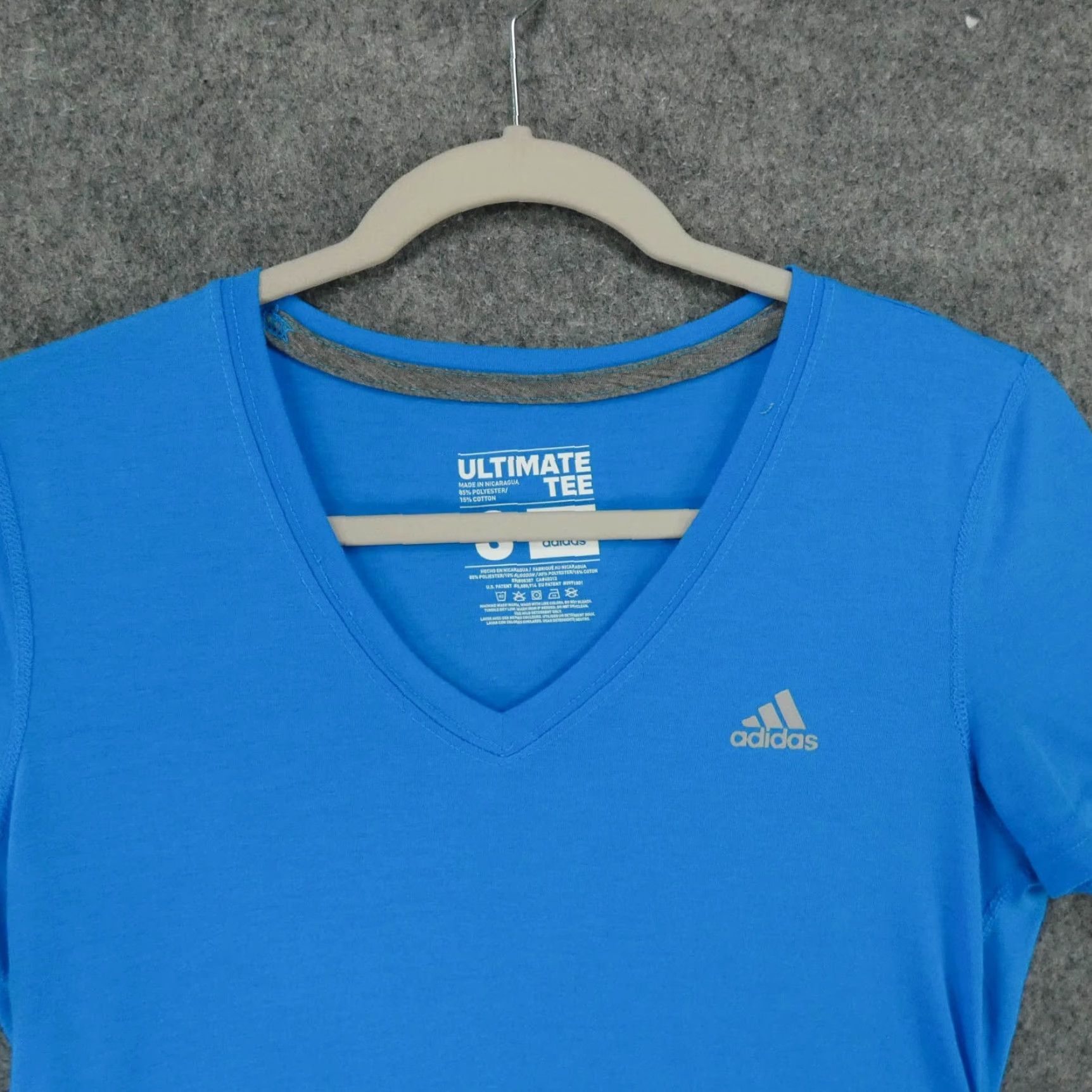 Adidas Adidas Shirt Womens Small Short Sleeve Pullover Tee Blue Logo Lightweight Size S / US 4 / IT 40 - 2 Thumbnail