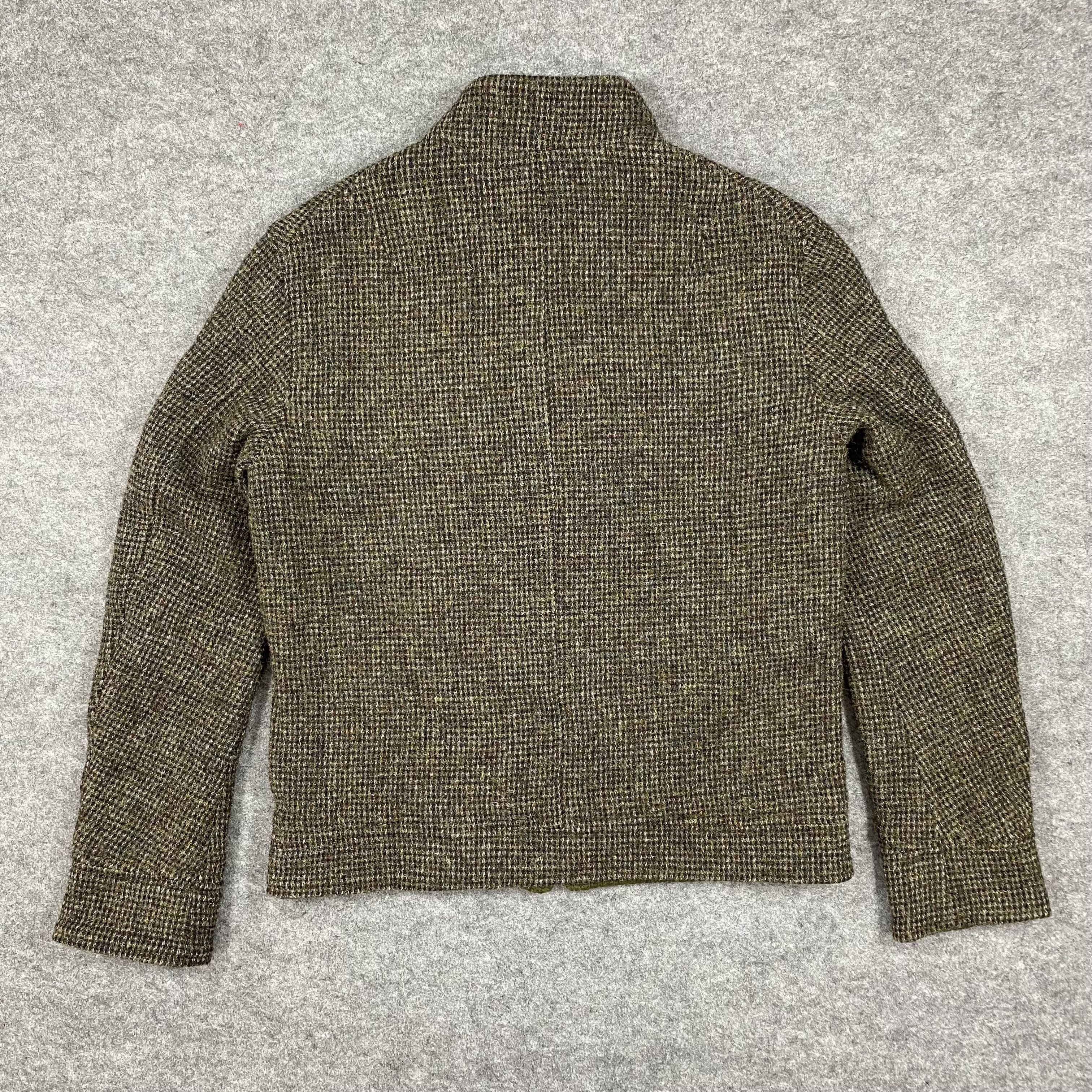 Harris Tweed BLUE WORK TOMORROWLAND Harris Tweed Wool Bomber Jacket-J551 Size US M / EU 48-50 / 2 - 2 Thumbnail
