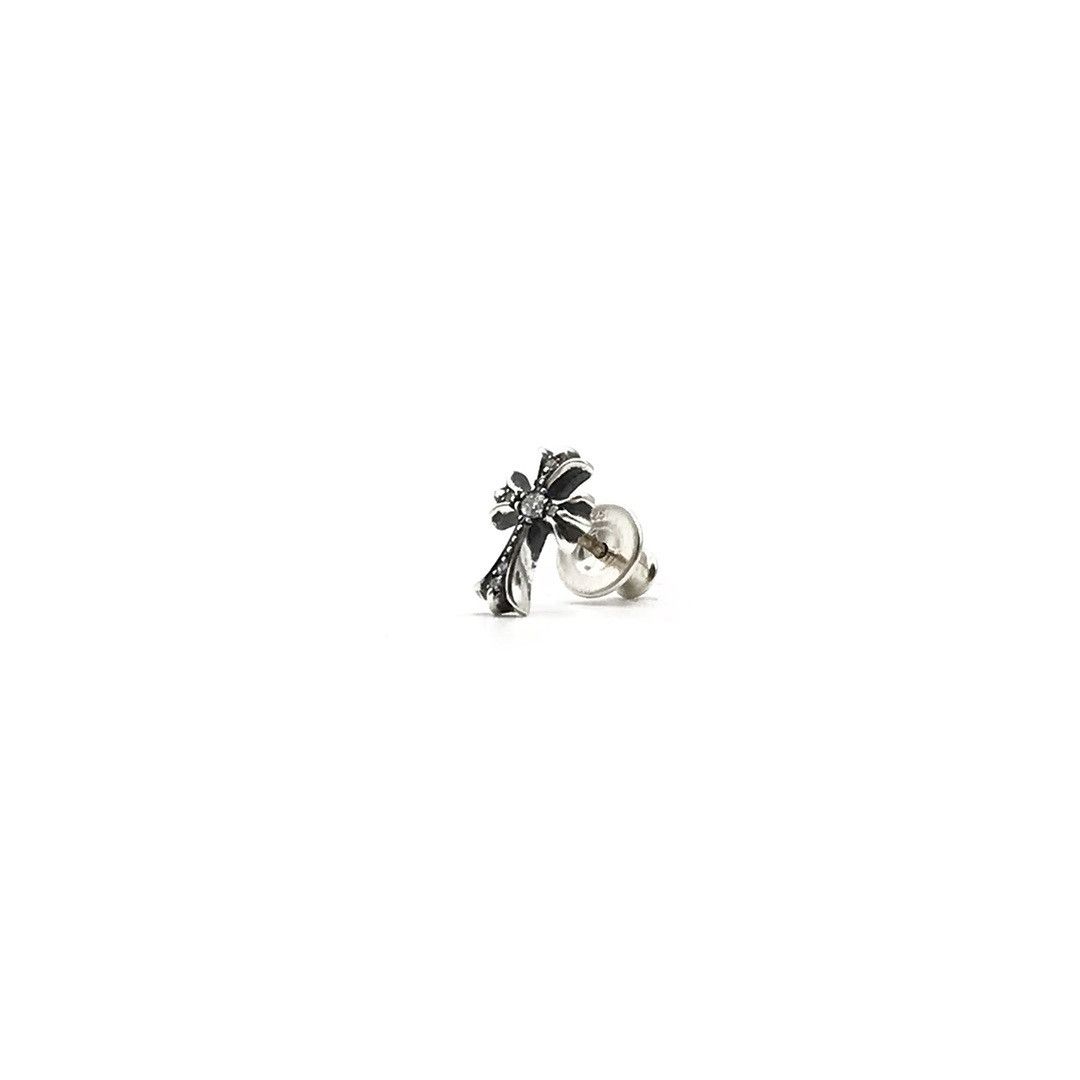 Chrome Hearts Chrome Hearts Silver Diamonds Cross Earring Stud Size ONE SIZE - 2 Thumbnail