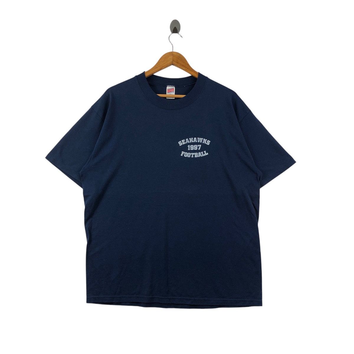 NFL × Vintage Vintage 90s Seahawks Football Tee Shirt Soffe Shirt Usa Size US XL / EU 56 / 4 - 1 Thumbnail