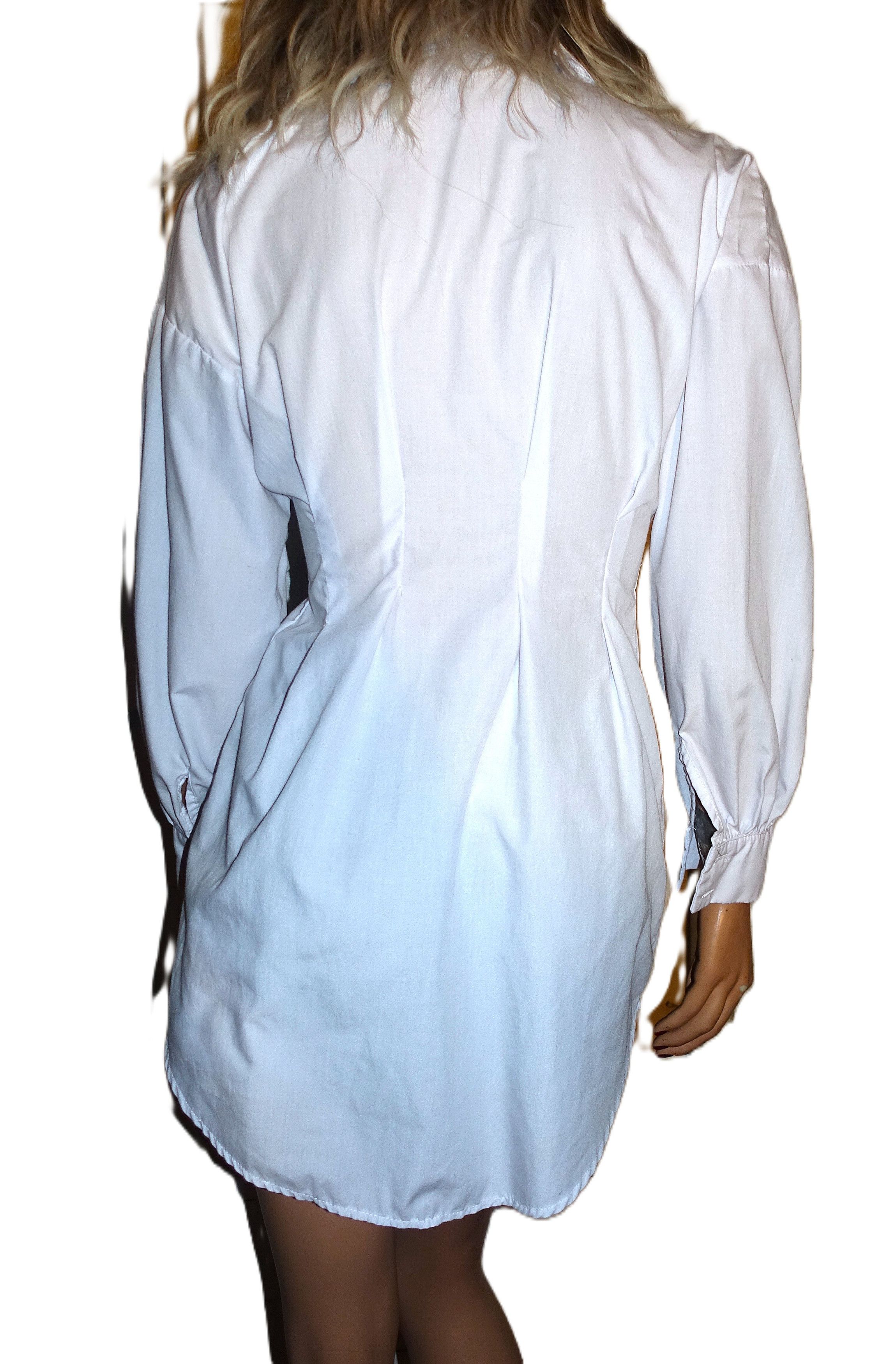 PrettyLittleThing Pretty Little Thing White Shirt Dress 4 Size S / US 4 / IT 40 - 5 Thumbnail