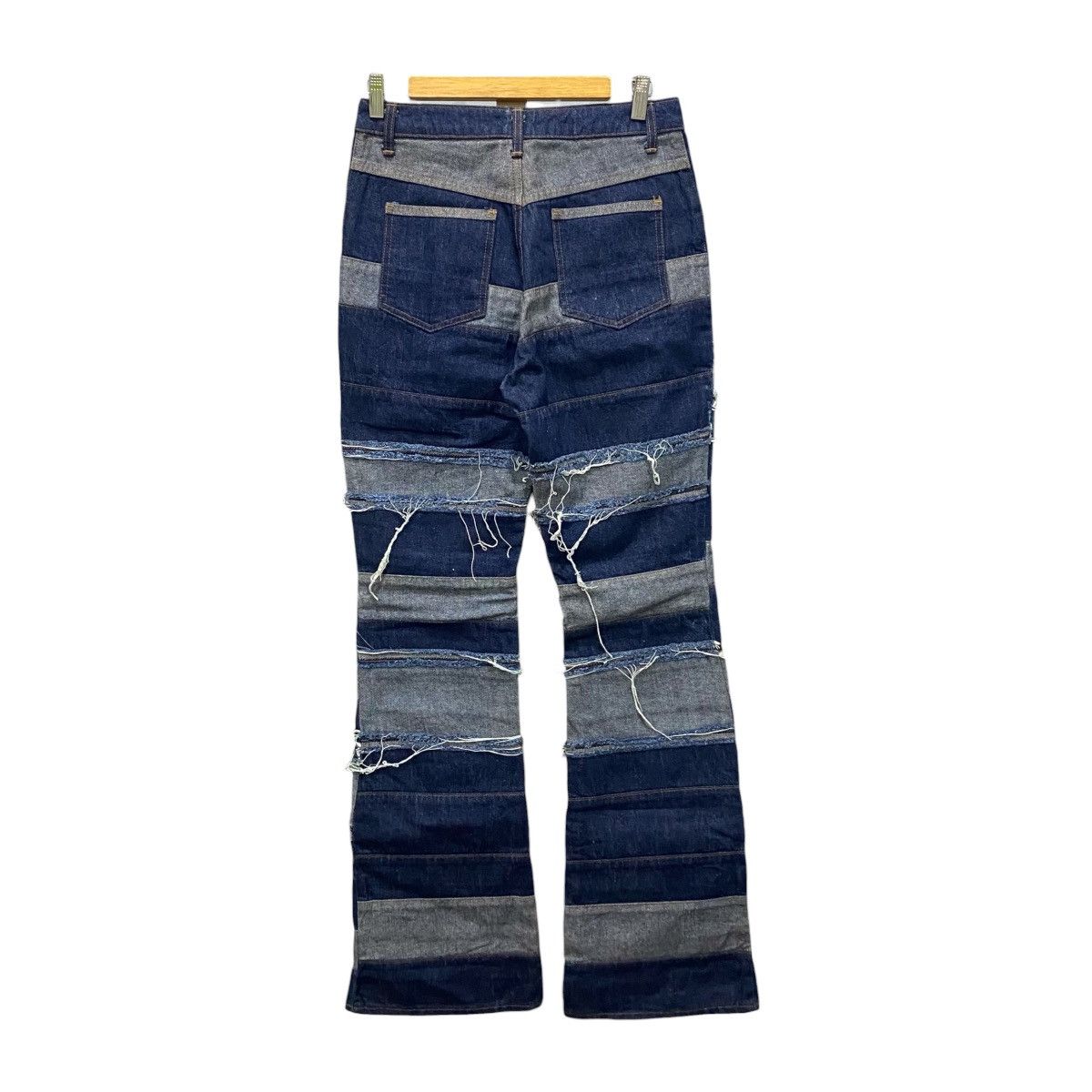 Hysteric Glamour Japanese Brand Vintage Kinky Hagi Patchwork Flare Denim Jean Size US 28 / EU 44 - 2 Thumbnail
