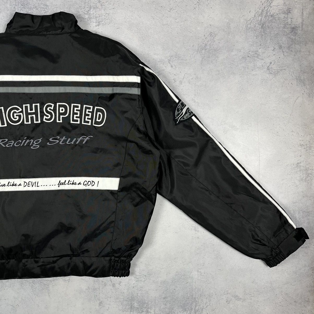 NASCAR Vintage High Speed Racing Bomber Jacket 90’s Size US XXL / EU 58 / 5 - 17 Thumbnail