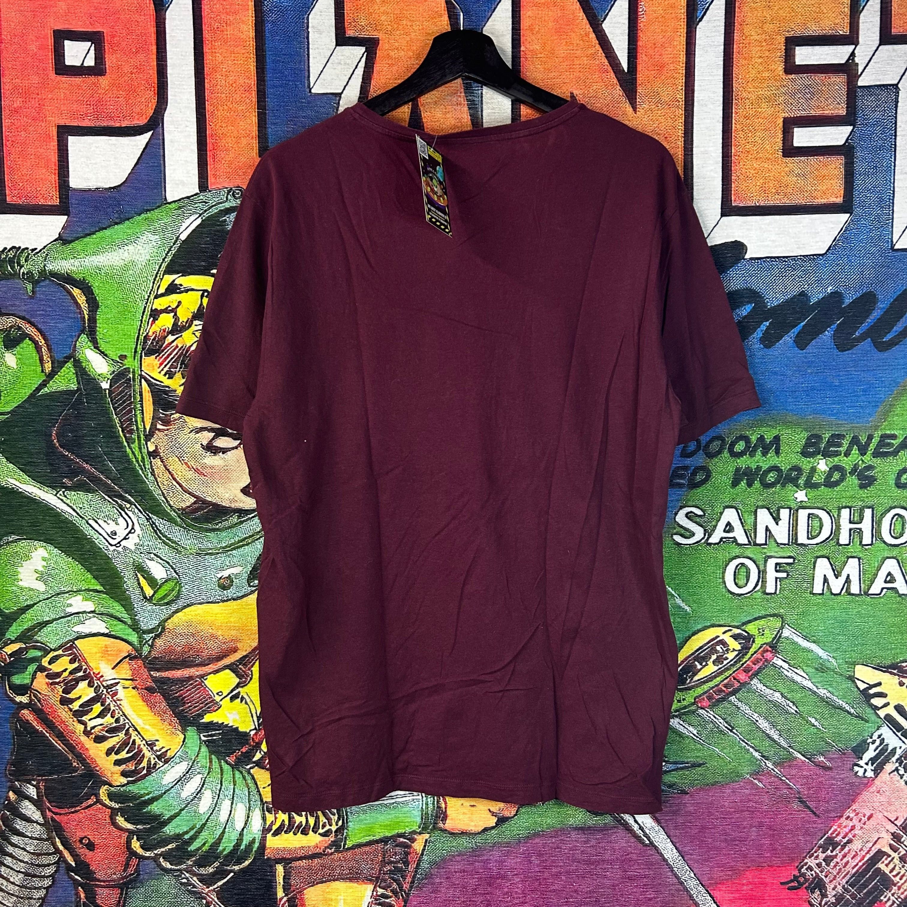 Gucci Gucci Logo Tee Maroon Size XXL (fits L) Size US L / EU 52-54 / 3 - 2 Thumbnail