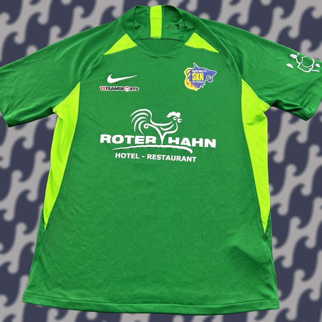 Nike Nike Goalkeeper Football Jersey Shirt L Men Green Short Sleeve Pullover Activewear Quick Dry 2020 2021 St.Pölten Vintage No Size US L / EU 52-54 / 3 - 1 Thumbnail