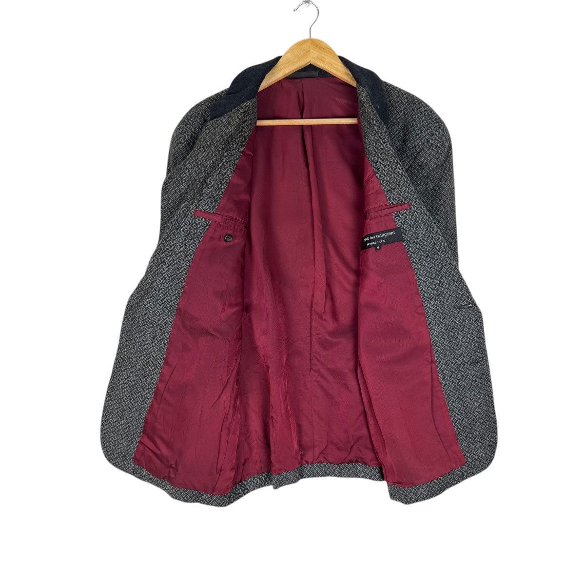 Comme des Garcons Homme Plus 🔥CDG HOMME PLUS AW1989 HERRINGBONE BLAZER COAT Size US M / EU 48-50 / 2 - 8 Thumbnail