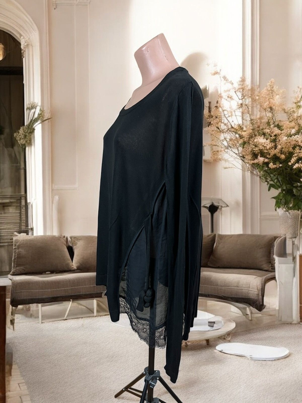 TWINSET Twinset long black pull size S oversize fit viscose Size S / US 4 / IT 40 - 5 Thumbnail