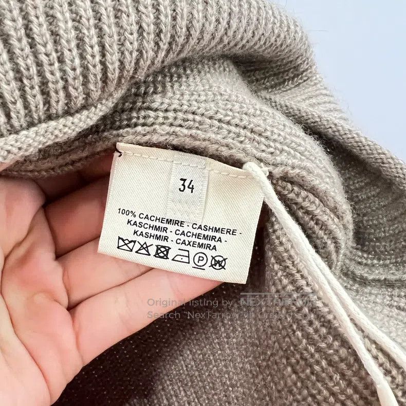 Hermes Hermes Caramel brown high-neck poncho faux two-piece sweat Size XXS / US 00 / IT 34 - 4 Thumbnail