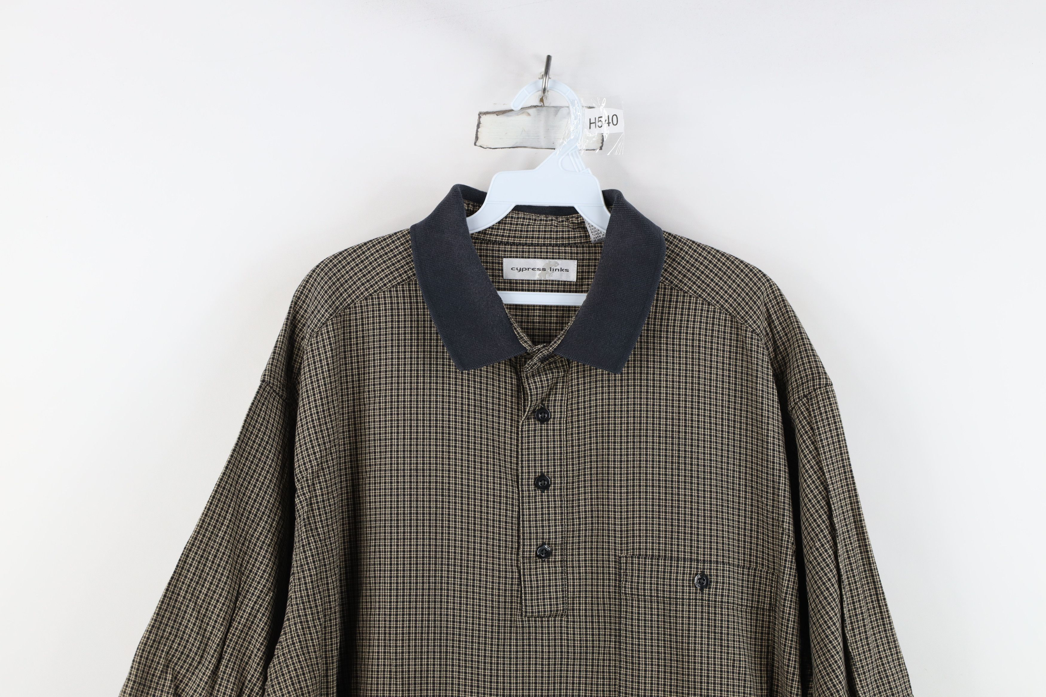 Vintage Vintage 90s Streetwear Fit Collared Golf Polo Shirt Plaid Size US XL / EU 56 / 4 - 2 Thumbnail