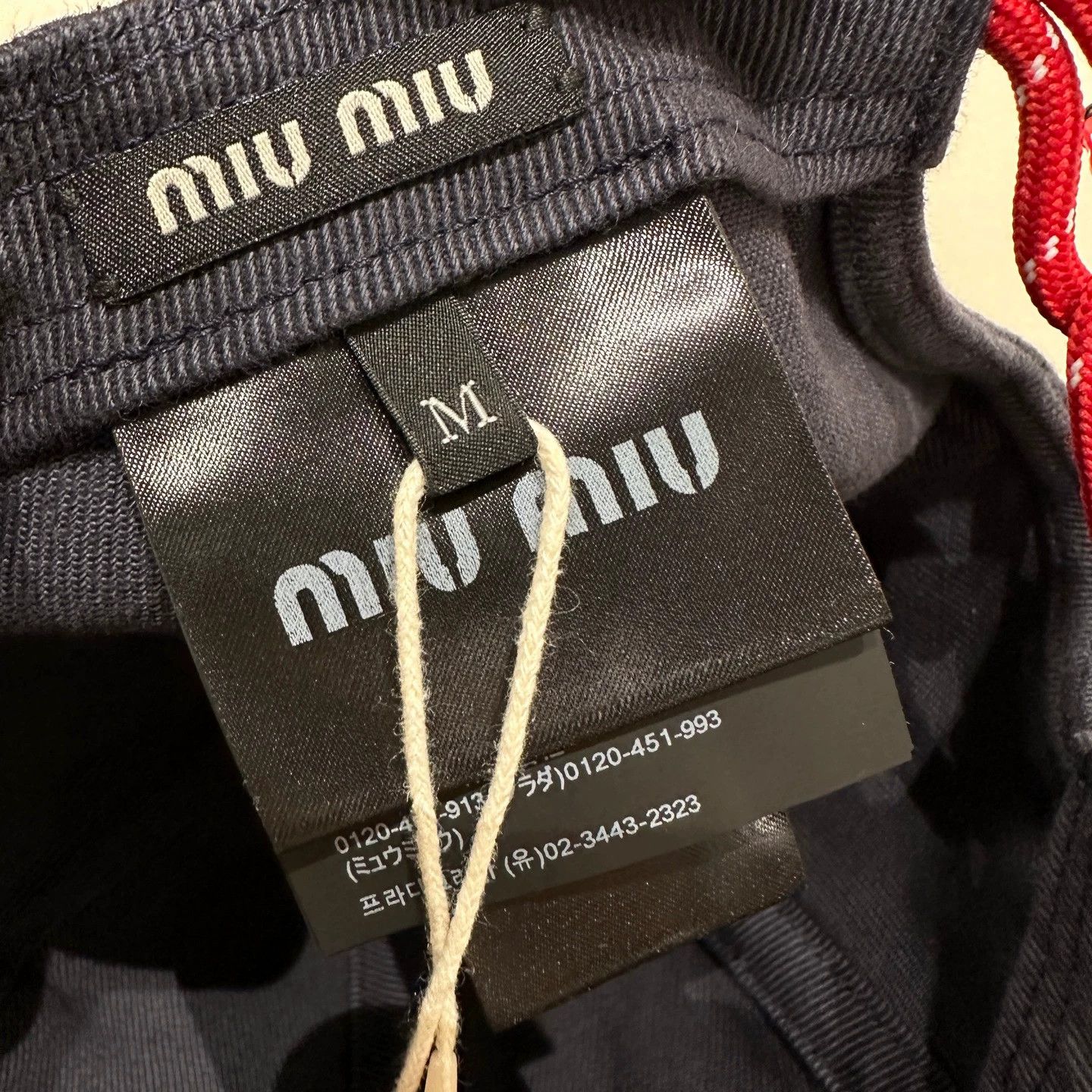 Miu Miu MIU MIU logo embroidery cap M Size ONE SIZE - 7 Thumbnail