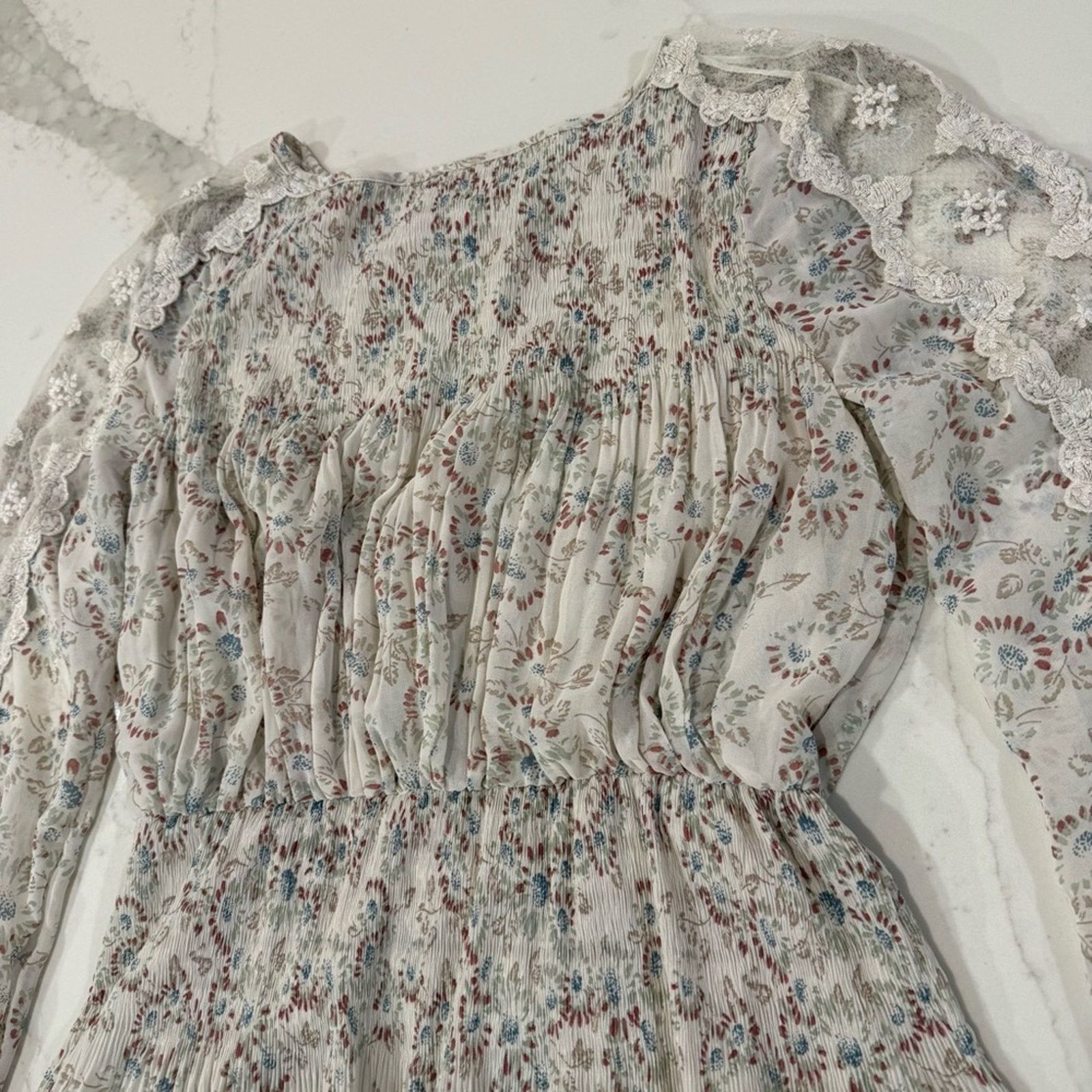 Free People Free People Floral Charolette Chiffon MidiDress Womens Small Size S / US 4 / IT 40 - 8 Thumbnail