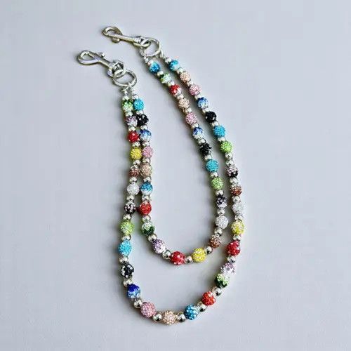 Jewelry Double Layer Colorful Lucky Beaded Wallet Chain, Pants Chain Size ONE SIZE - 5 Thumbnail