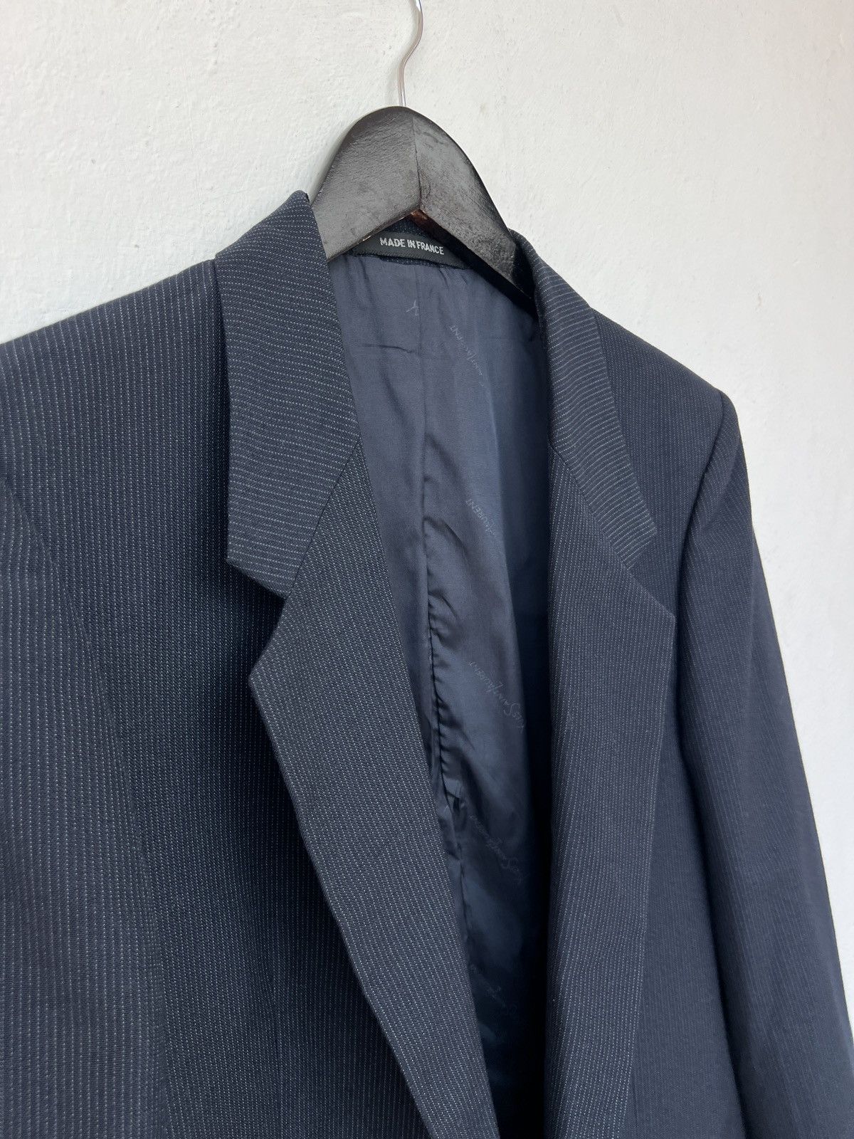 Yves Saint Laurent Yves Saint Laurent Blazer S Dark Blue Wool Size 36S - 7 Thumbnail