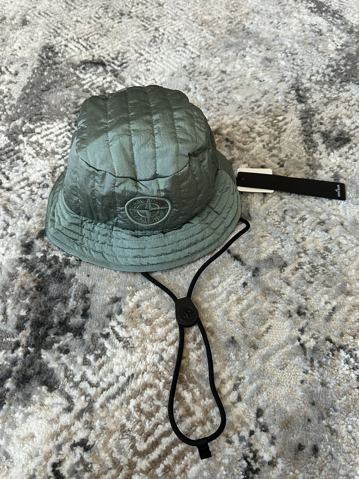 image of Stone Island Nylon Metal Hat in Green, Men's
