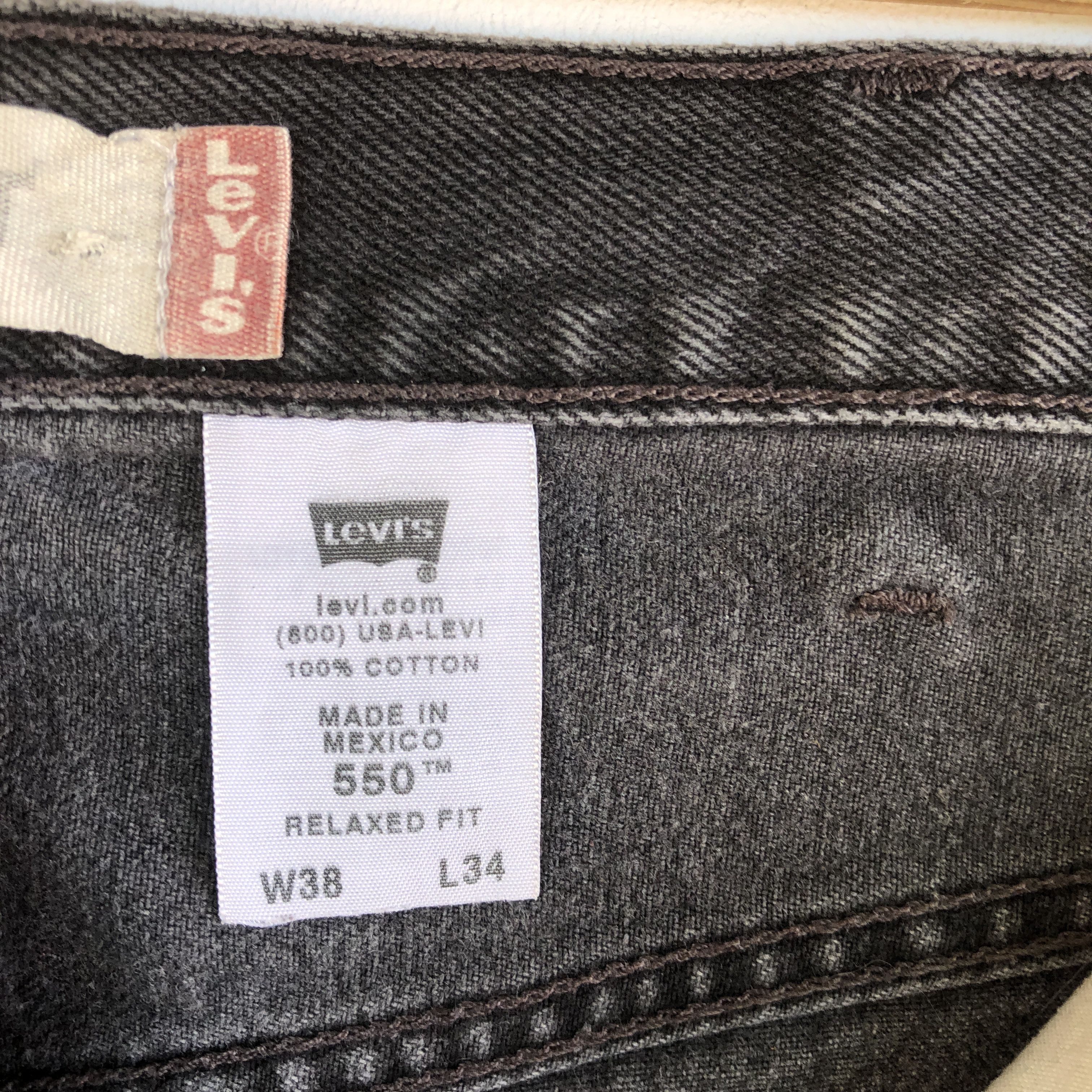 Levi's Vintage Levis 550 Jeans Faded Black Grunge Levi's Denim Size US 36 / EU 52 - 8 Thumbnail