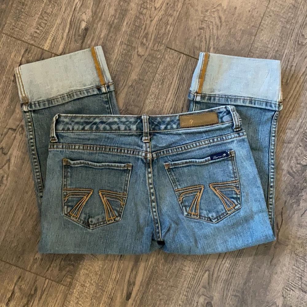 Studio Seven Seven7 Premium Capri Cuffed Jeans, Size 27 Size 27" / US 4 / IT 40 - 3 Thumbnail
