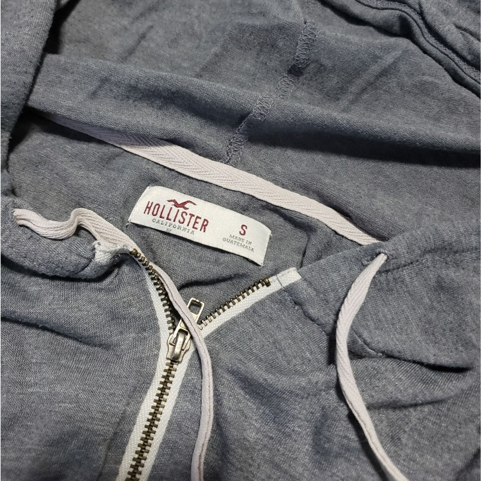 Hollister Grey Heathered Hollister Cropped Zip Up Size S / US 4 / IT 40 - 3 Thumbnail