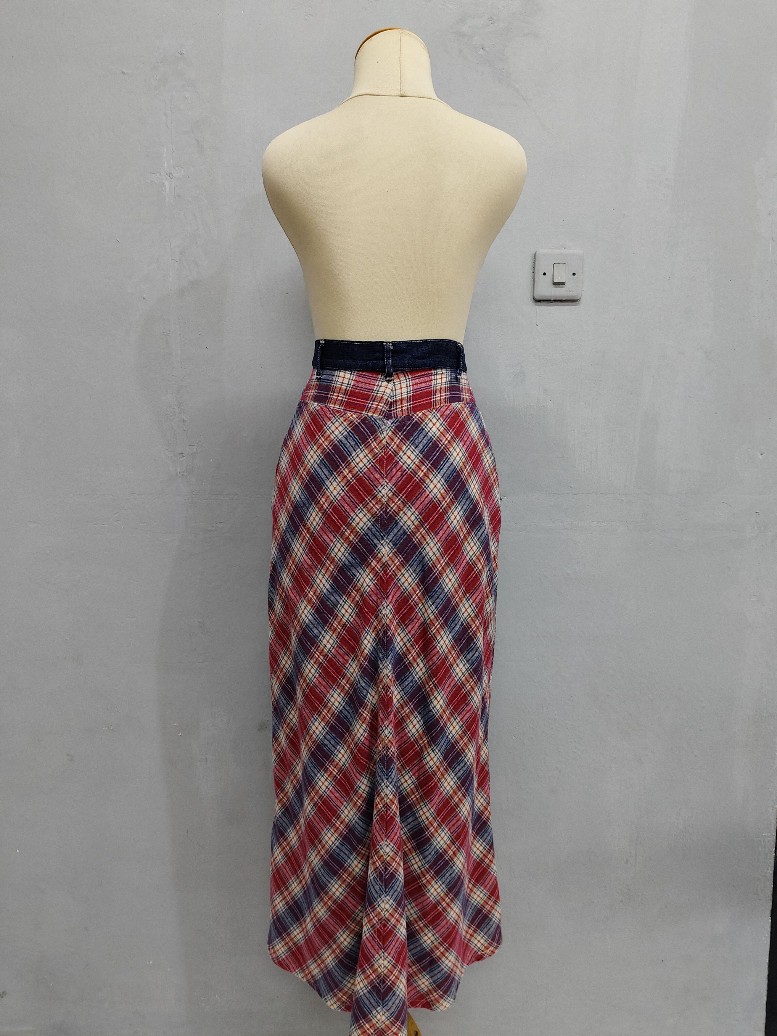 Chevignon 🇯🇵 Vtg Chevignon Girl Tartan Pattern Ankle Skirt Size 26" / US 2 / IT 38 - 6 Thumbnail