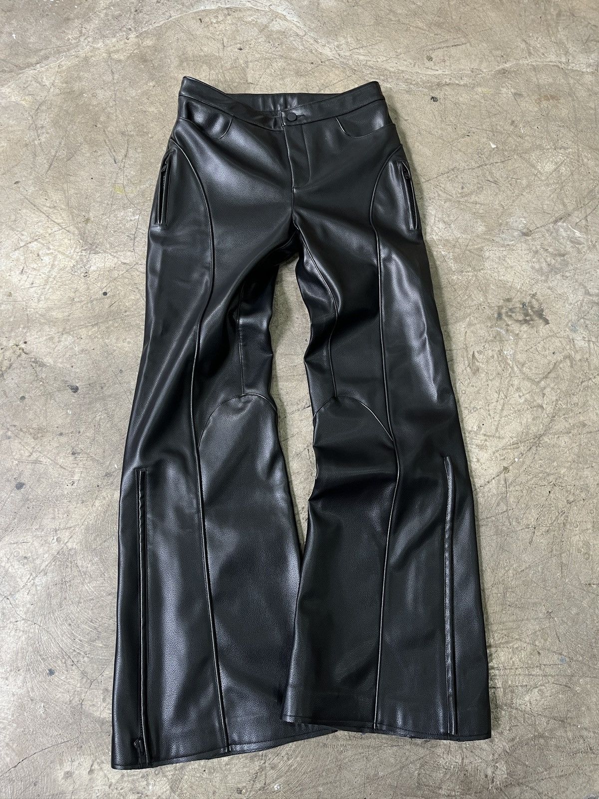 Other KHY Faux Leather Wide Leg Pants (unisex) Size US 31 - 16 Thumbnail