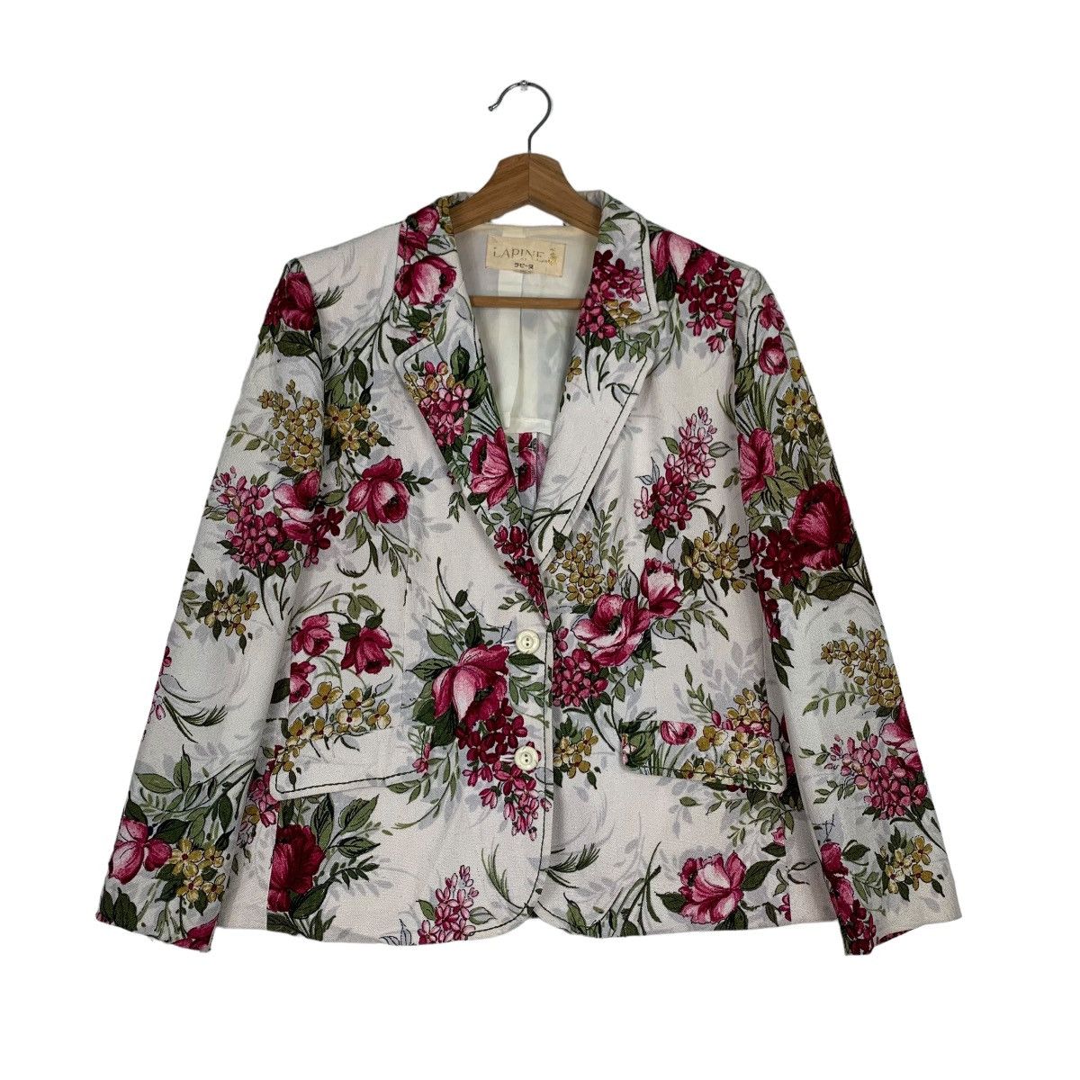 Japanese Brand LAPINE Floral Graphic Casual Jacket #0195-C10 Size M / US 6-8 / IT 42-44 - 1 Thumbnail