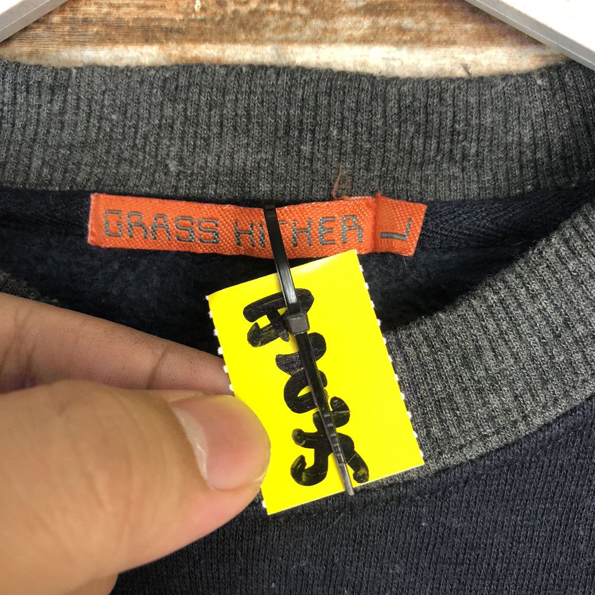 Japanese Brand Grass Hither Dark Blue Sweatshirt #A2035 Size US L / EU 52-54 / 3 - 10 Thumbnail