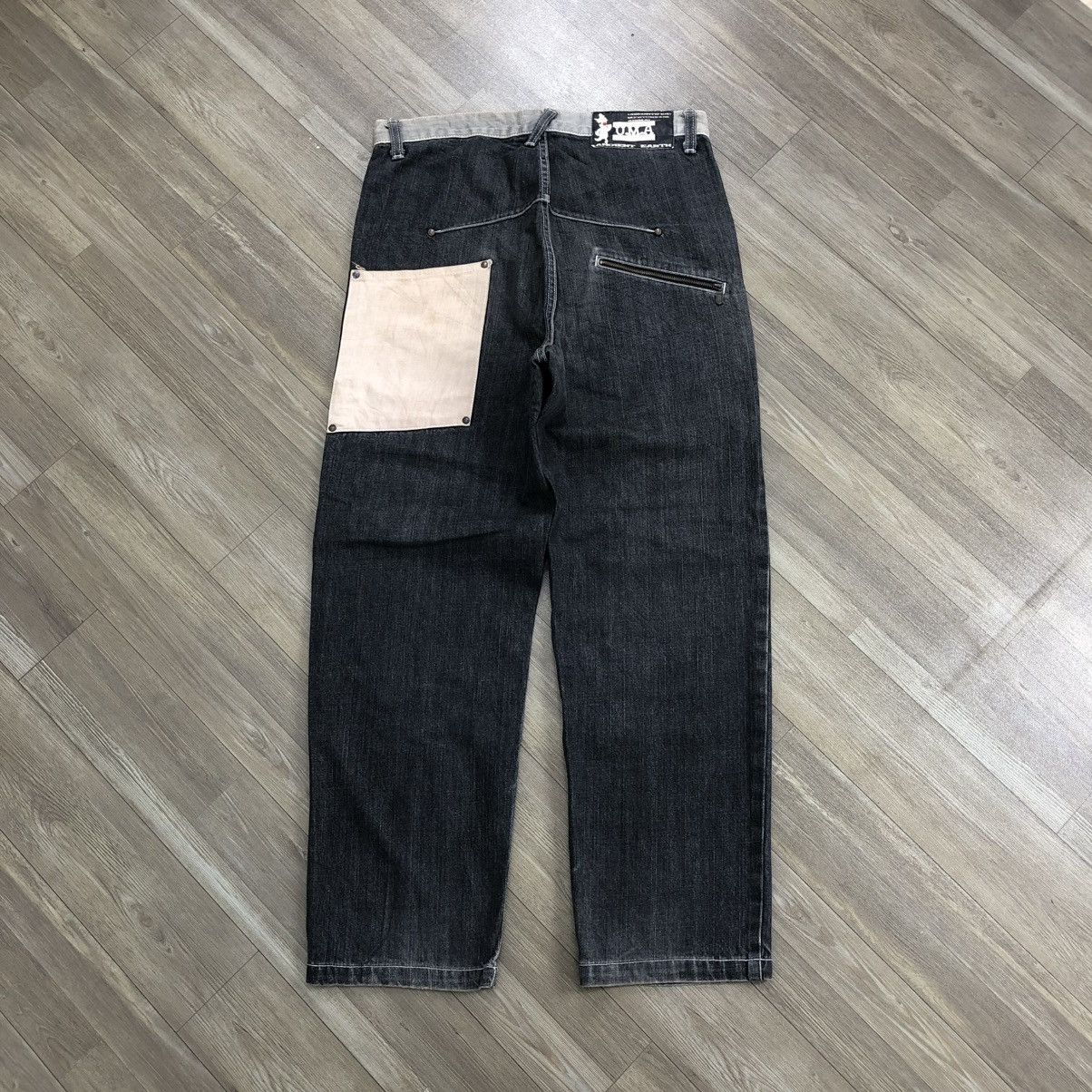 JNCO × Japanese Brand Crazy Y2K Unidentified Mysterious Animal Baggy Jeans Pants Size US 32 / EU 48 - 14 Thumbnail