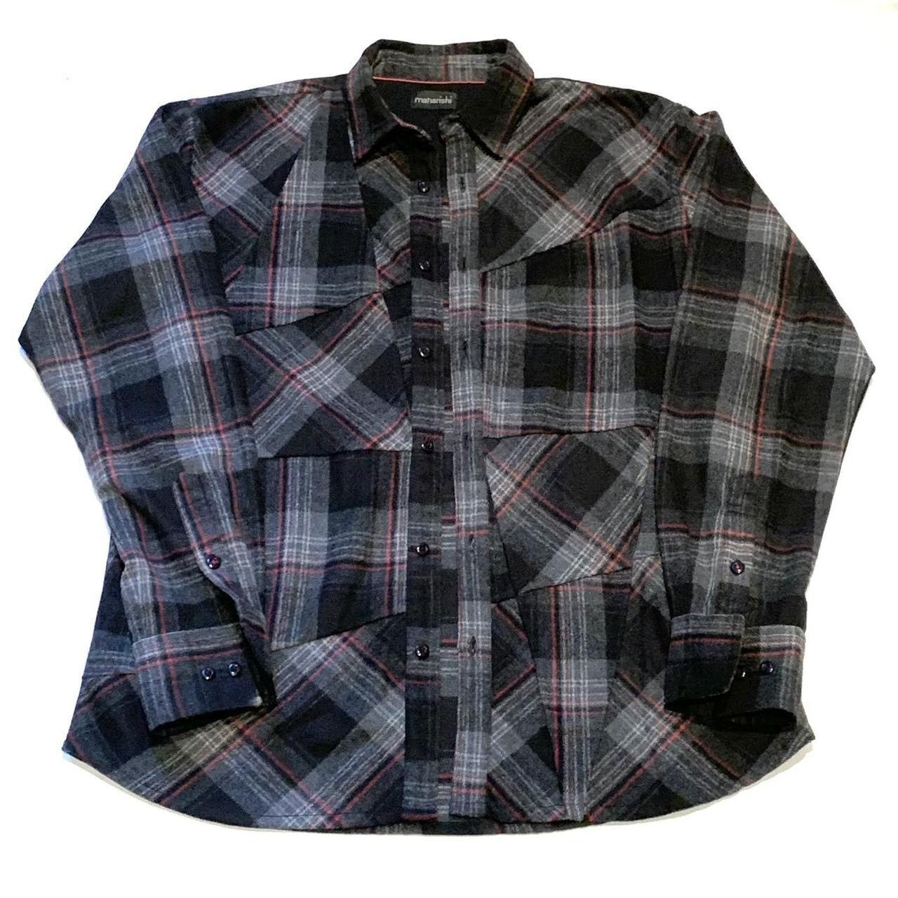 image of Maharishi Flannel Check Shirt in Checkered, Men's (Size XL)