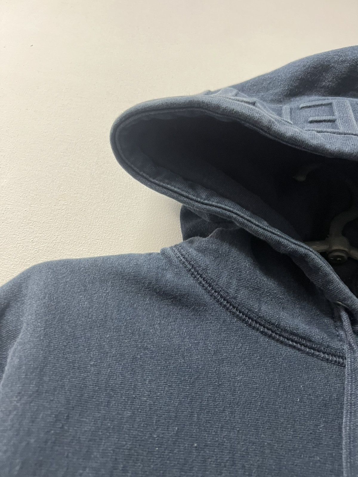 Supreme Supreme Zip Hoodie Big Logo Navy Blue Mens Size L Size US L / EU 52-54 / 3 - 13 Thumbnail