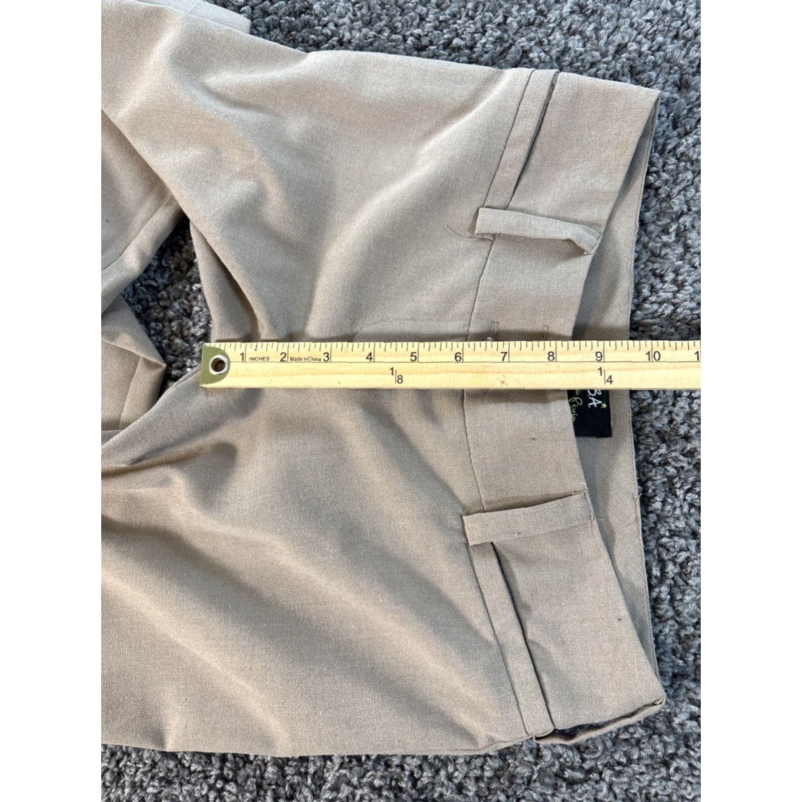 Vintage VINTAGE TBA Pixie Trouser Pants Womens 28x31 Wide Leg Low Rise Beige Dress Pants Y2K Bratz Flare 90s Med Womens Size 28" / US 6 / IT 42 - 5 Thumbnail