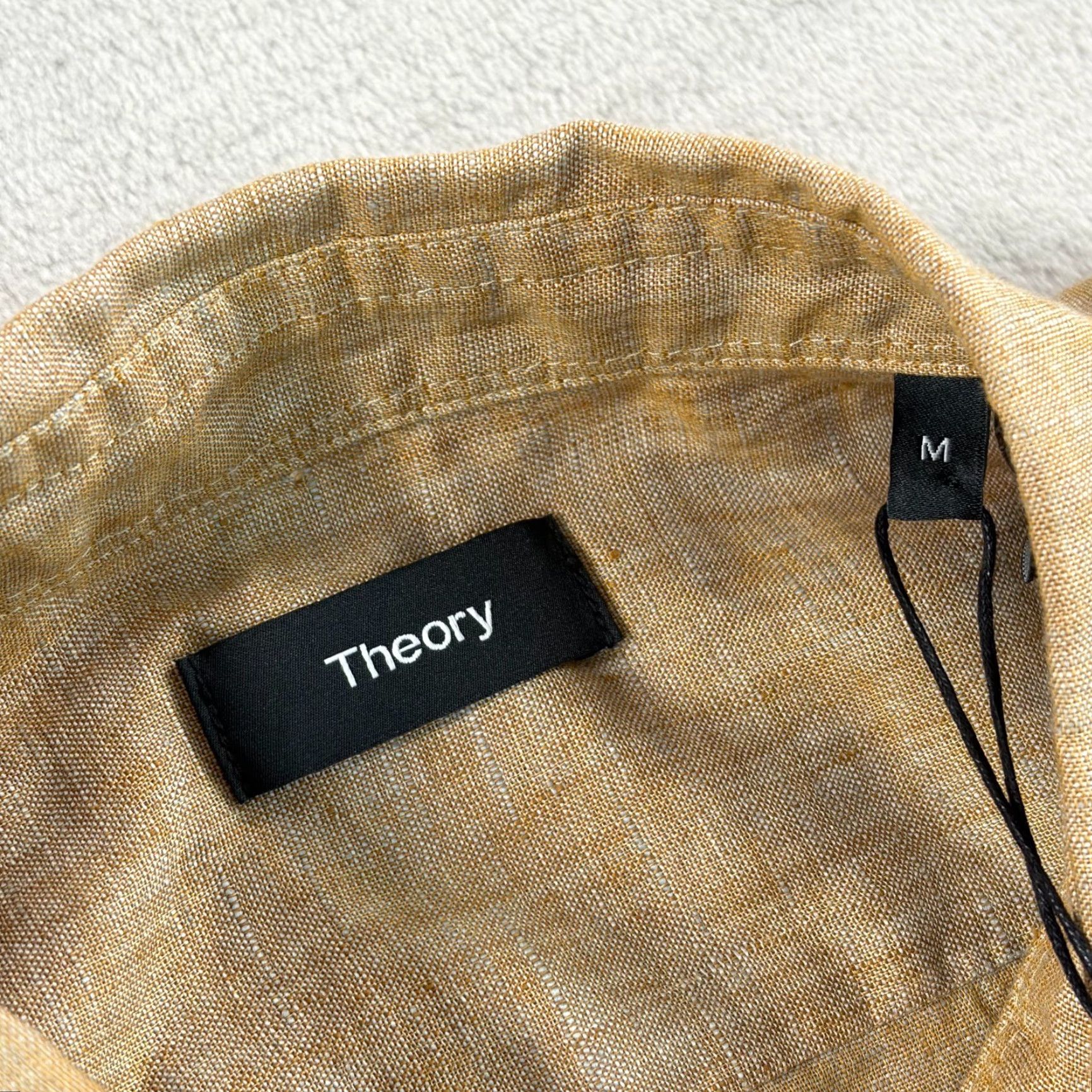 Theory Theory Shirt Men M Sepia 100% Linen Long Sleeve Button-Up Collared Spread City Preppy NWT Size US M / EU 48-50 / 2 - 2 Thumbnail