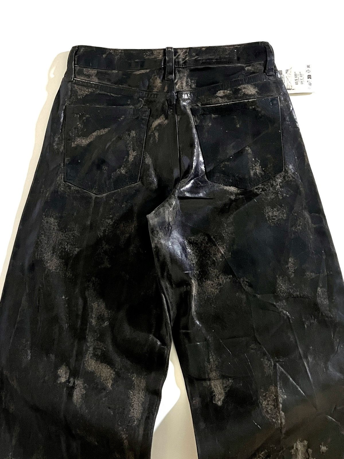 Zara Zara TRF Waxed Wide Leg Jeans with Split Hem y2k Size 28" / US 6 / IT 42 - 8 Thumbnail
