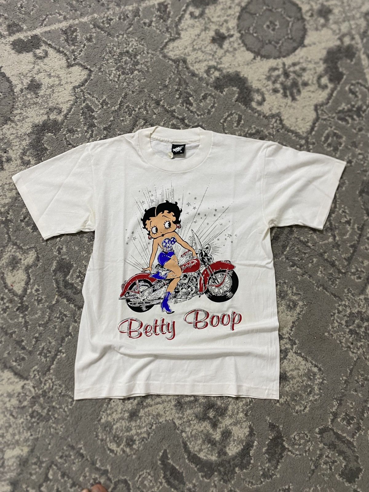 Vintage BETTY BOOP 90’s HARLEY DAVIDSON GLITERS Size US M / EU 48-50 / 2 - 1 Thumbnail