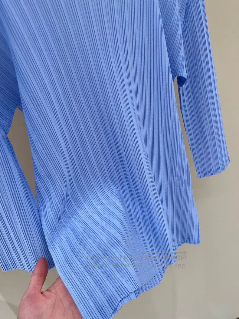 Issey Miyake Issey Miyake Blue Long-Sleeve Top Size XXL / US 16-18 / IT 52-54 - 3 Thumbnail
