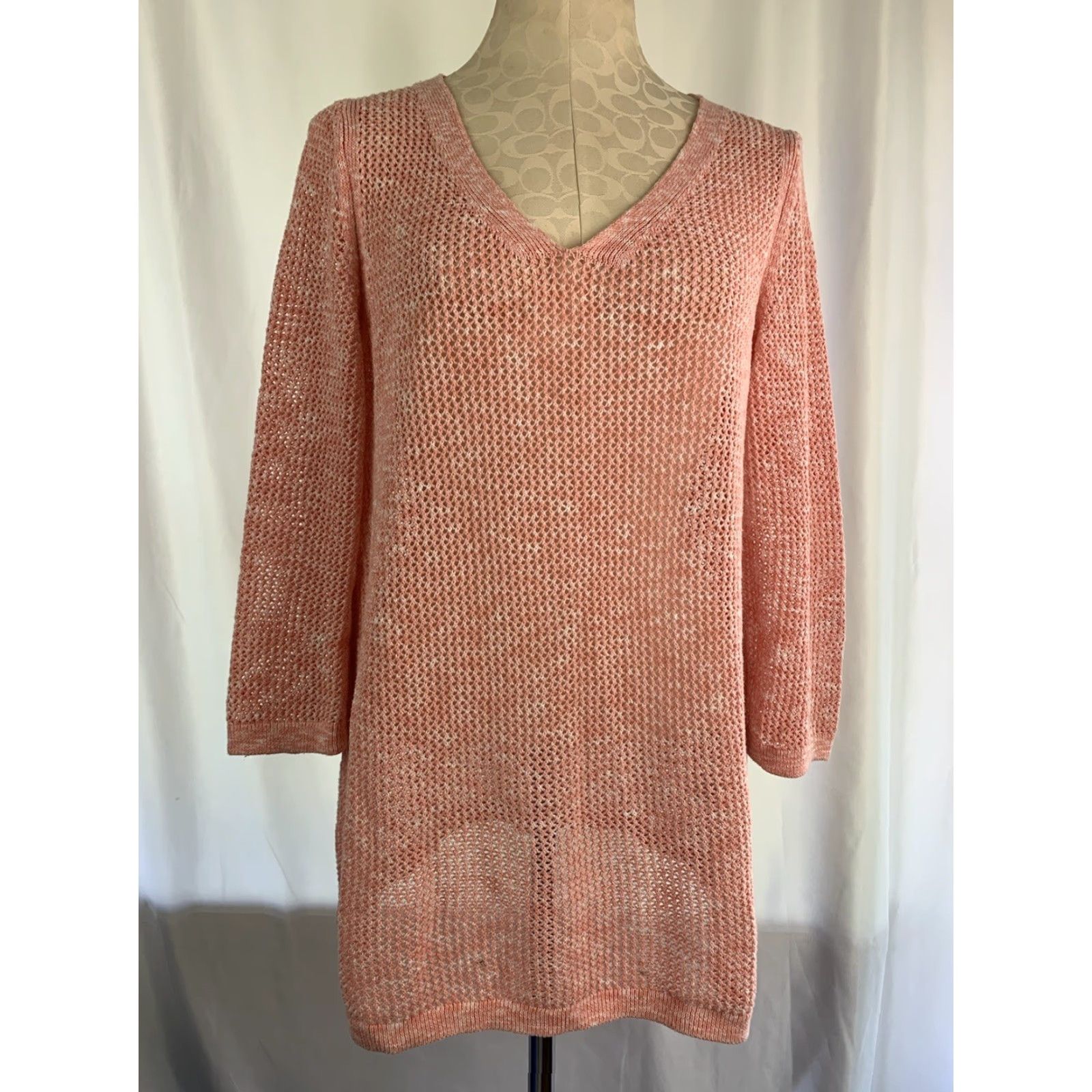 Talbots VINTAGE XL Talbots Pink Loose Knit Women's Sweater 100% Pima Cotton Pink Loose Knit Women's Sweater 100% Pima Cotton XL Talbots Womens Sweater Size XL / US 12-14 / IT 48-50 - 2 Thumbnail