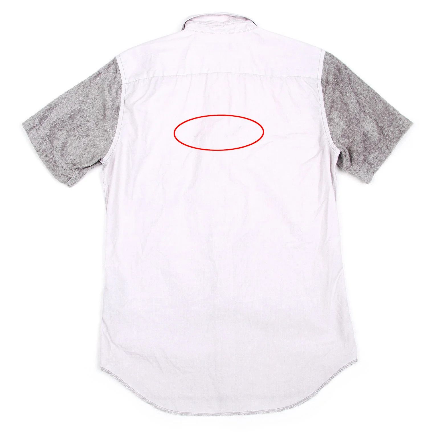 Comme des Garcons Homme Plus Product Dyed Pile Panel Short Sleeve Shirt Pink Gray XS Size US XS / EU 42 / 0 - 10 Thumbnail